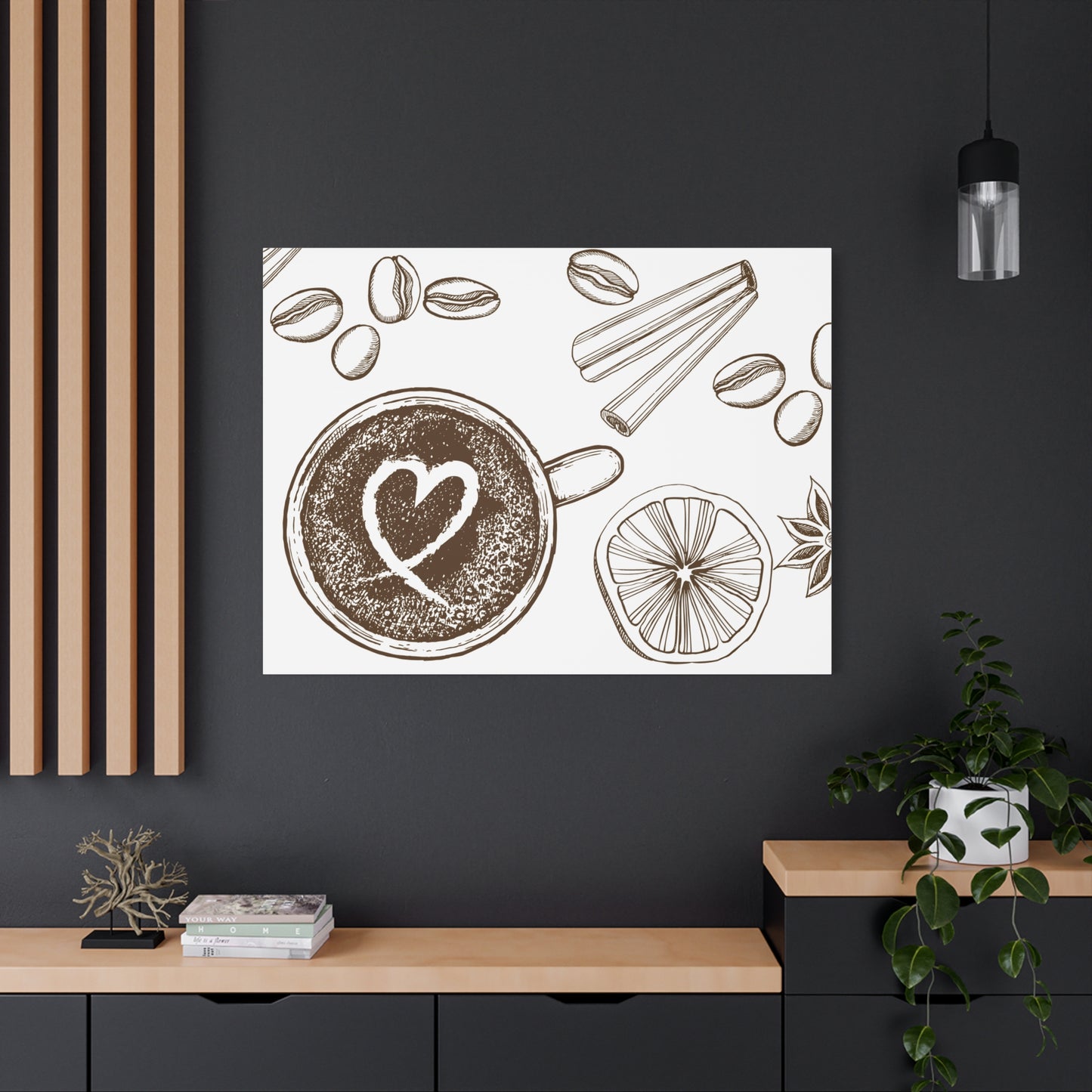 Coffee Lover Art Matte Canvas | Minimalist Home Decor
