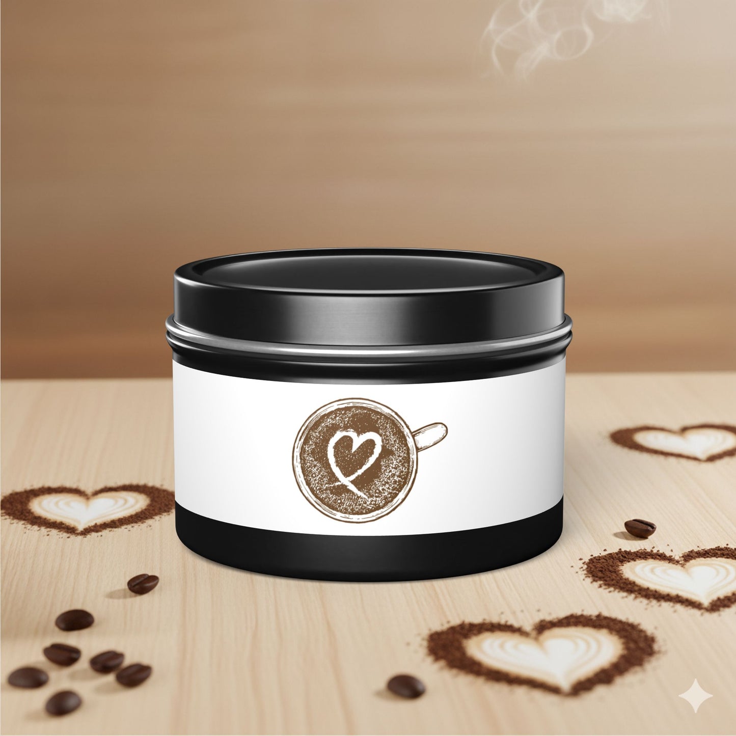 Coffee Lover Candle | Minimalist Fresh Coffee Scented Candle, 4oz or 8oz