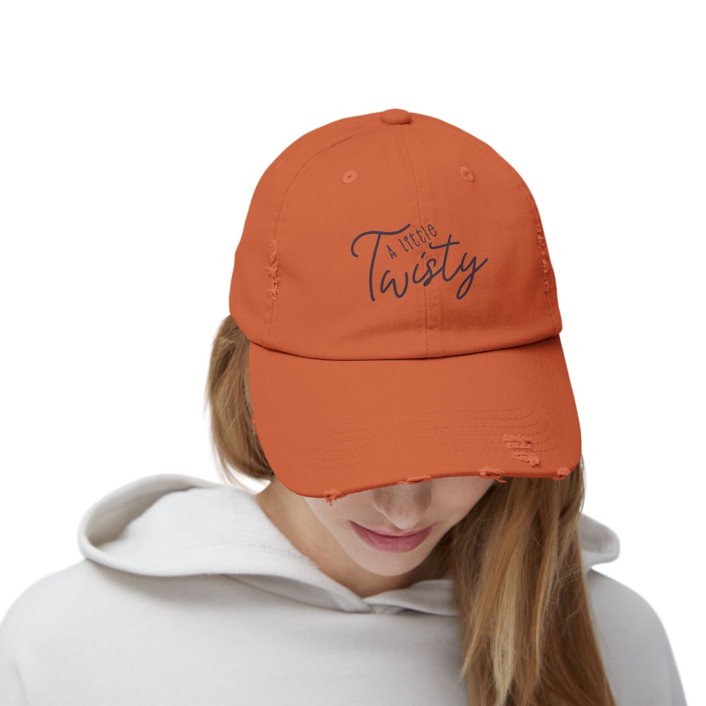 "A Little Twisty" Casual Distressed Cap