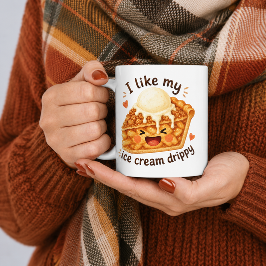 Apple Pie Mug, Pie Lover Gift, Cute Dessert Coffee Mug, Gift for Baker, Kawaii Foodie Mug