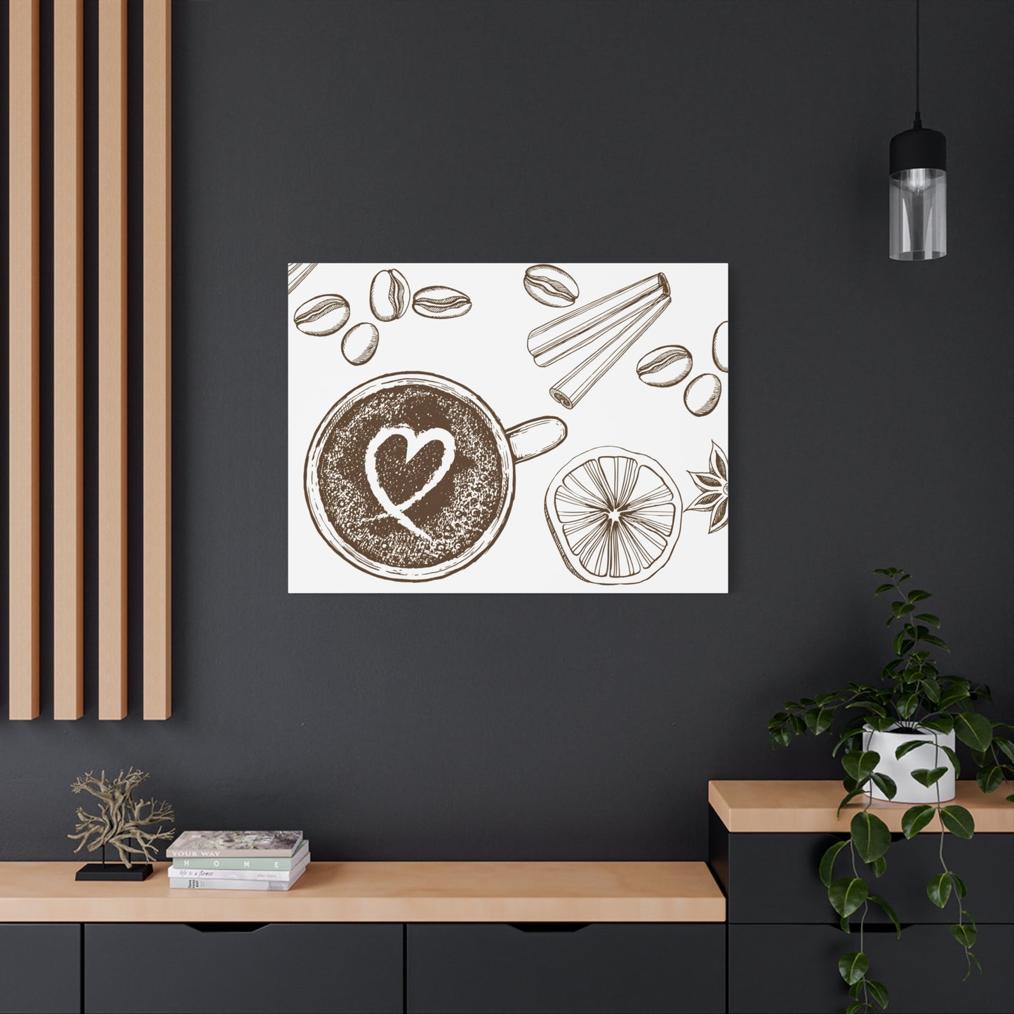 Coffee Lover Art Matte Canvas | Minimalist Home Decor