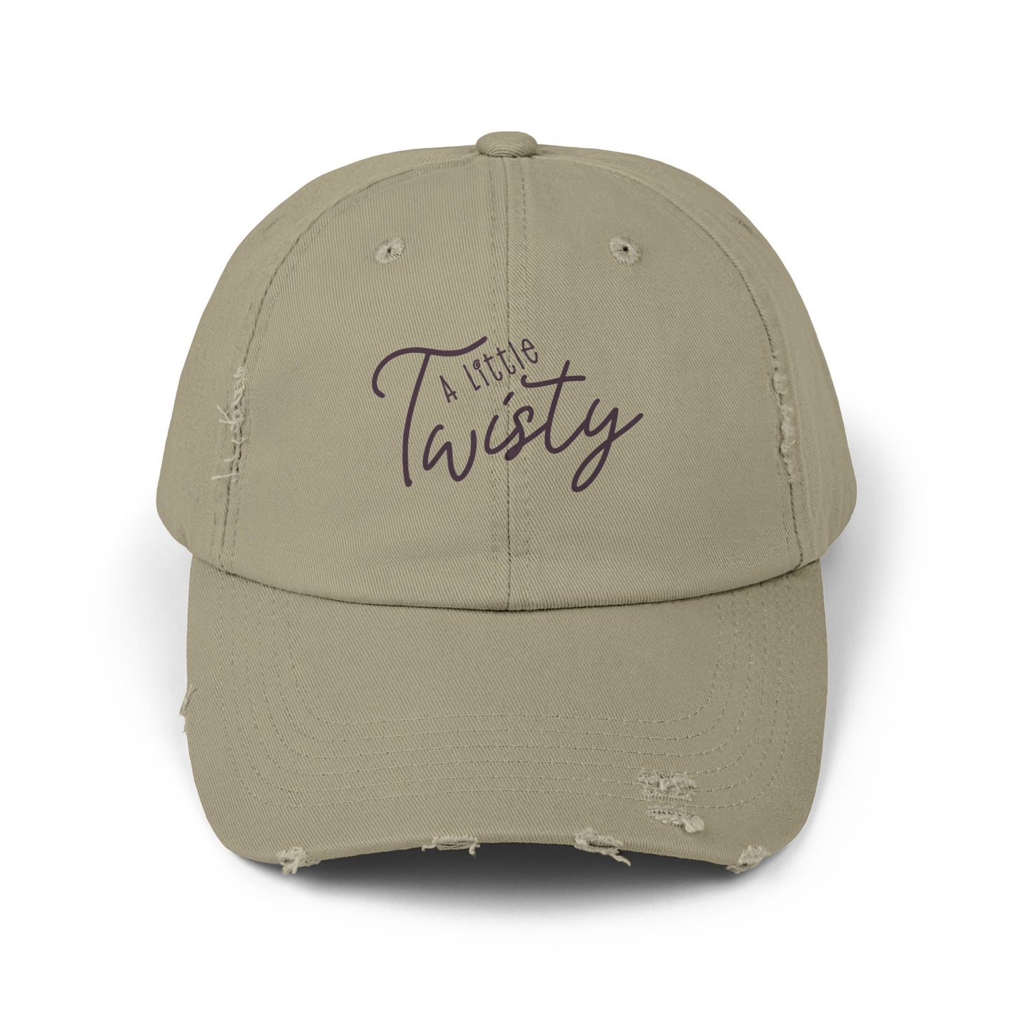 "A Little Twisty" Casual Distressed Cap
