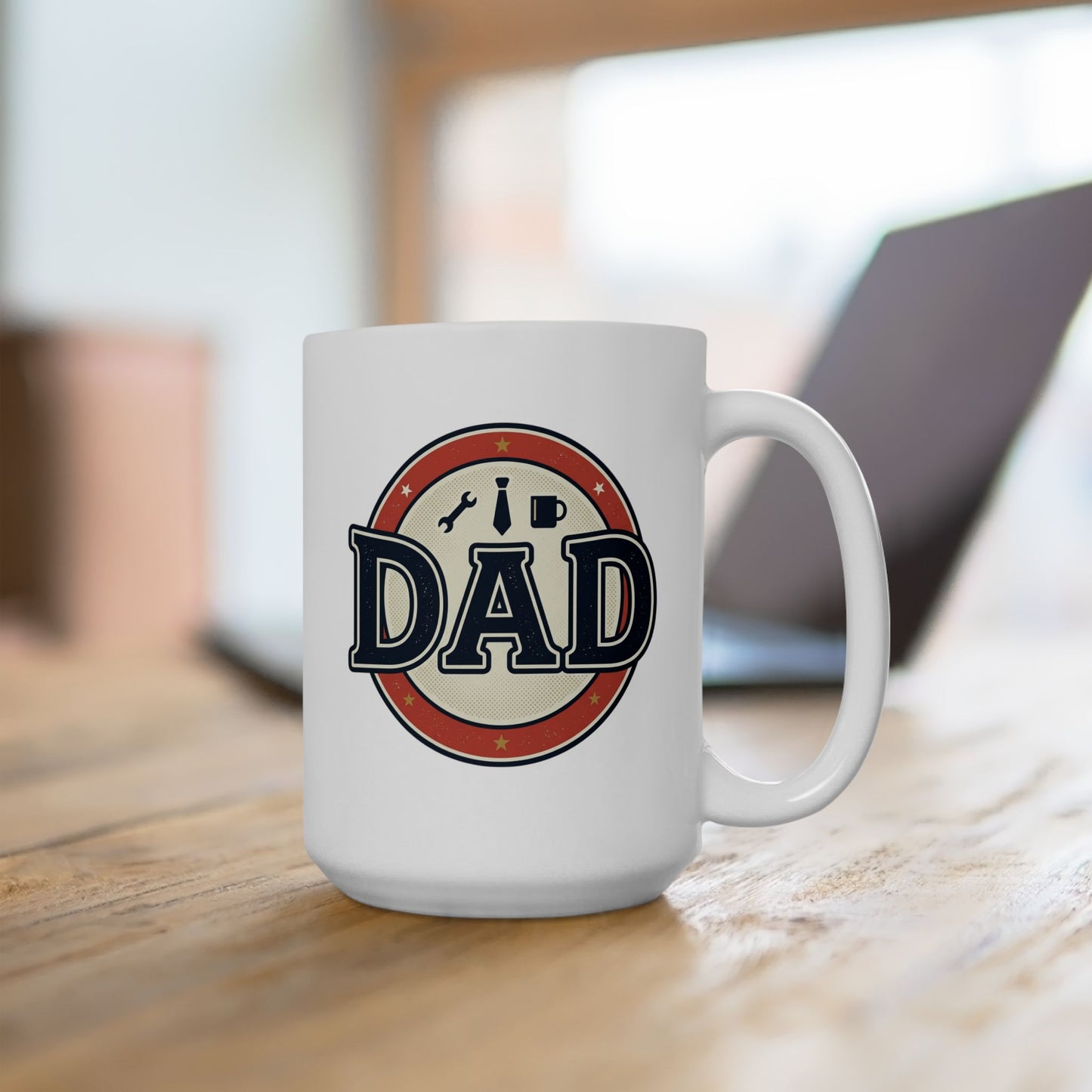 Vintage Dad Mug, Father’s Day Coffee Cup, Retro Americana Mug, Dad Office Mug