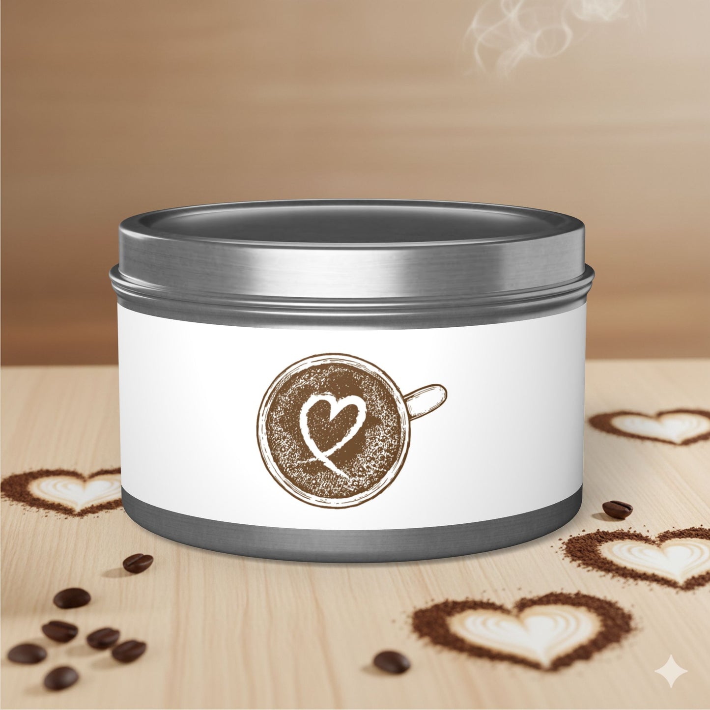 Coffee Lover Candle | Minimalist Fresh Coffee Scented Candle, 4oz or 8oz
