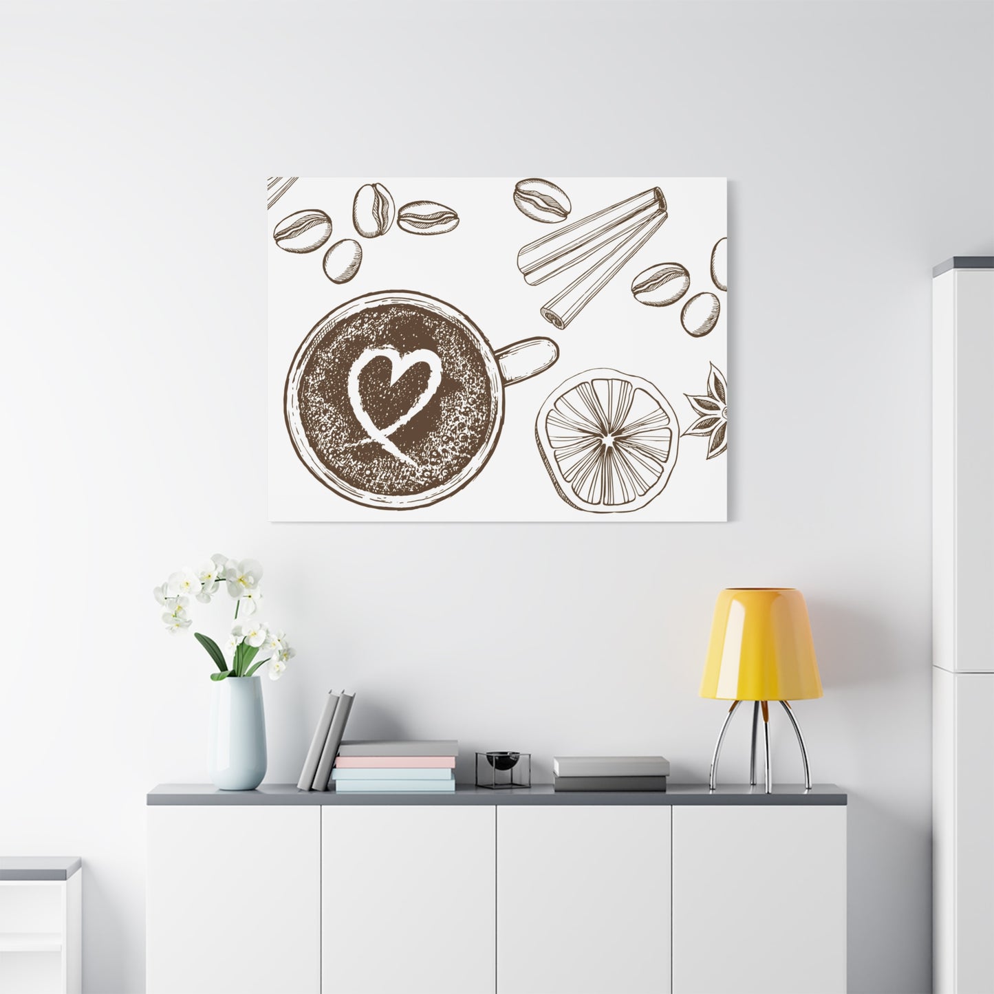 Coffee Lover Art Matte Canvas | Minimalist Home Decor