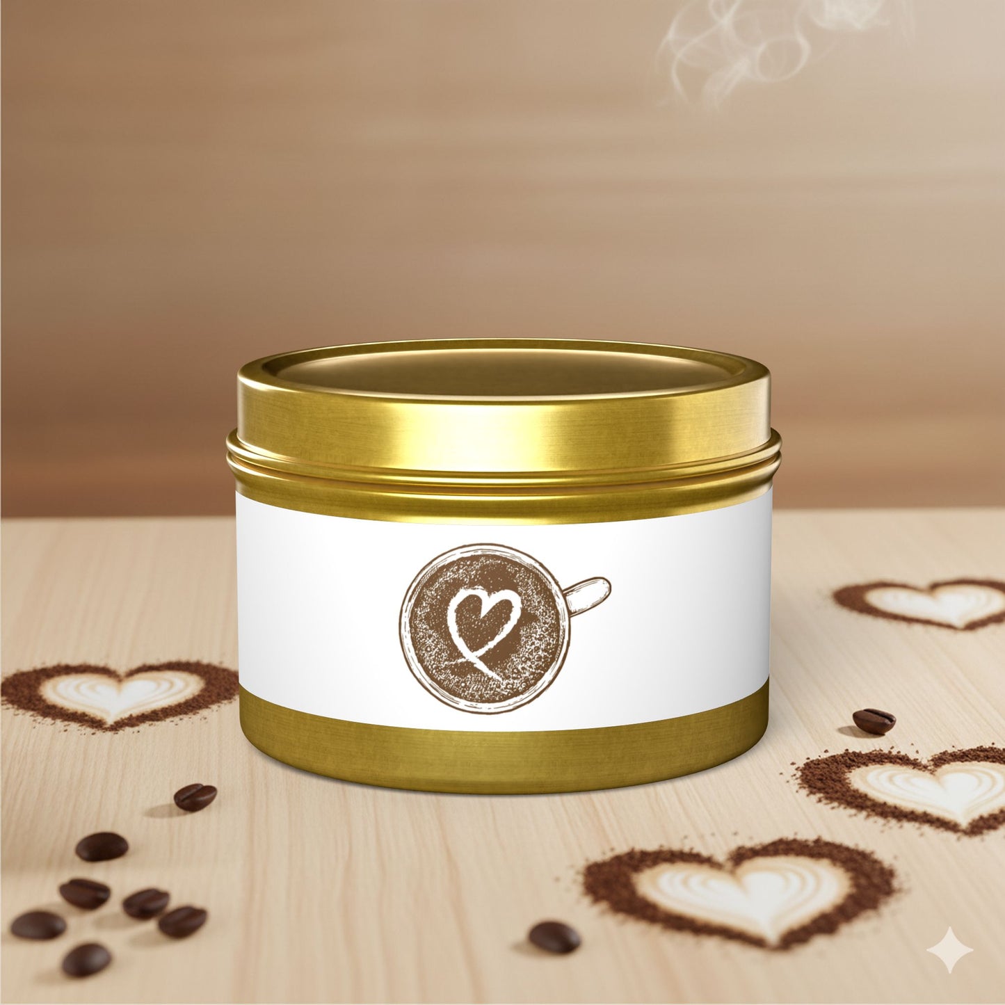 Coffee Lover Candle | Minimalist Fresh Coffee Scented Candle, 4oz or 8oz