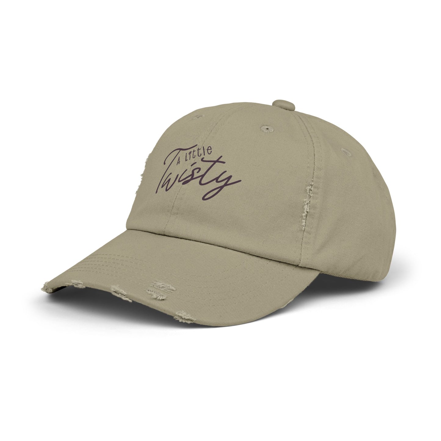 "A Little Twisty" Casual Distressed Cap