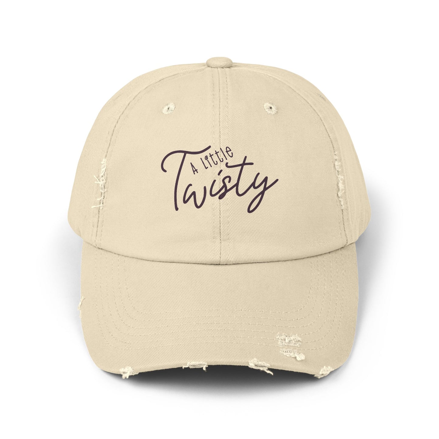 "A Little Twisty" Casual Distressed Cap