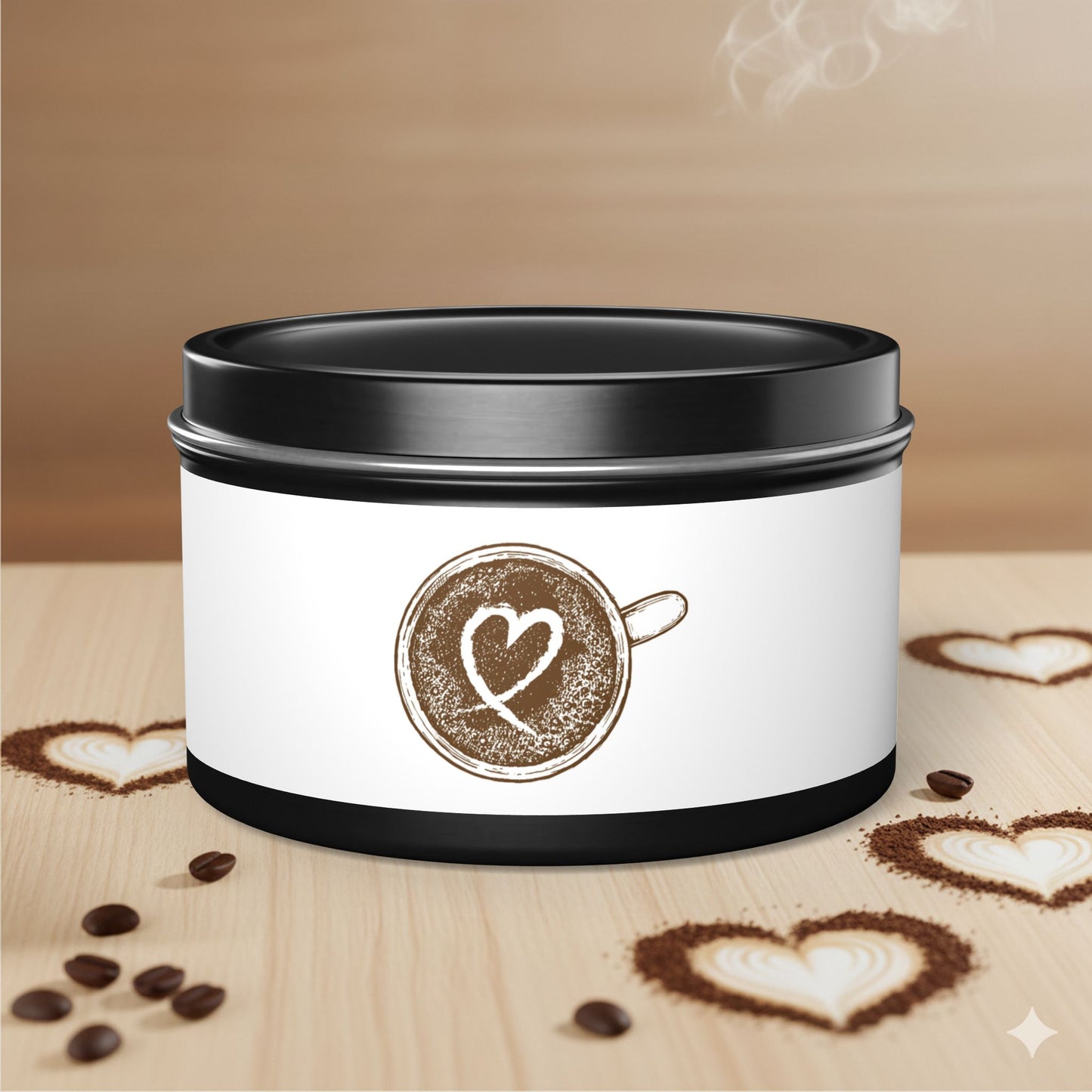 Coffee Lover Candle | Minimalist Fresh Coffee Scented Candle, 4oz or 8oz