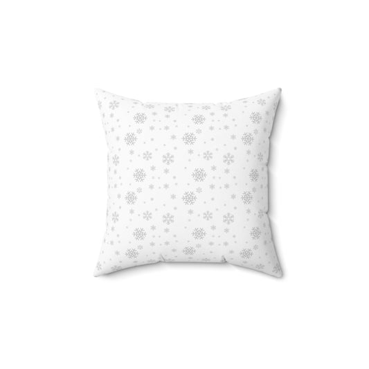 Snowflake Throw Pillow – Winter Decorative Cushion, Minimalist Christmas Pillow Cover, Cozy Holiday Home Décor, Double-Sided Print