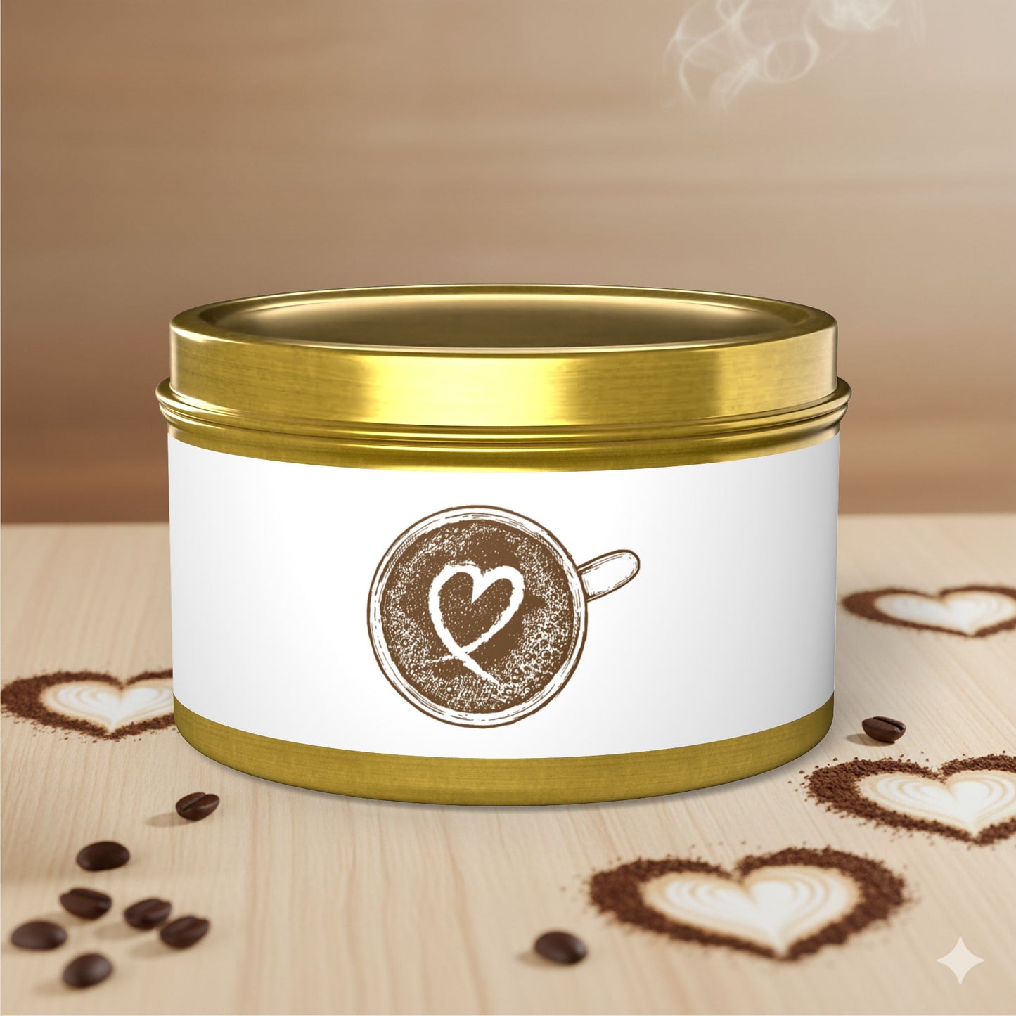 Coffee Lover Candle | Minimalist Fresh Coffee Scented Candle, 4oz or 8oz