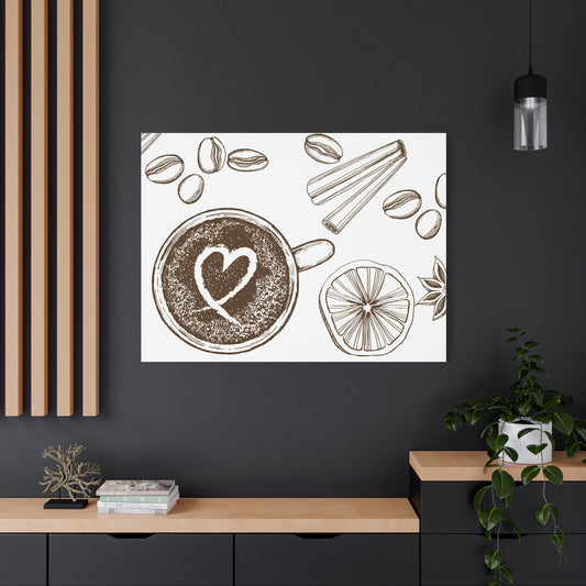 Coffee Lover Art Matte Canvas | Minimalist Home Decor