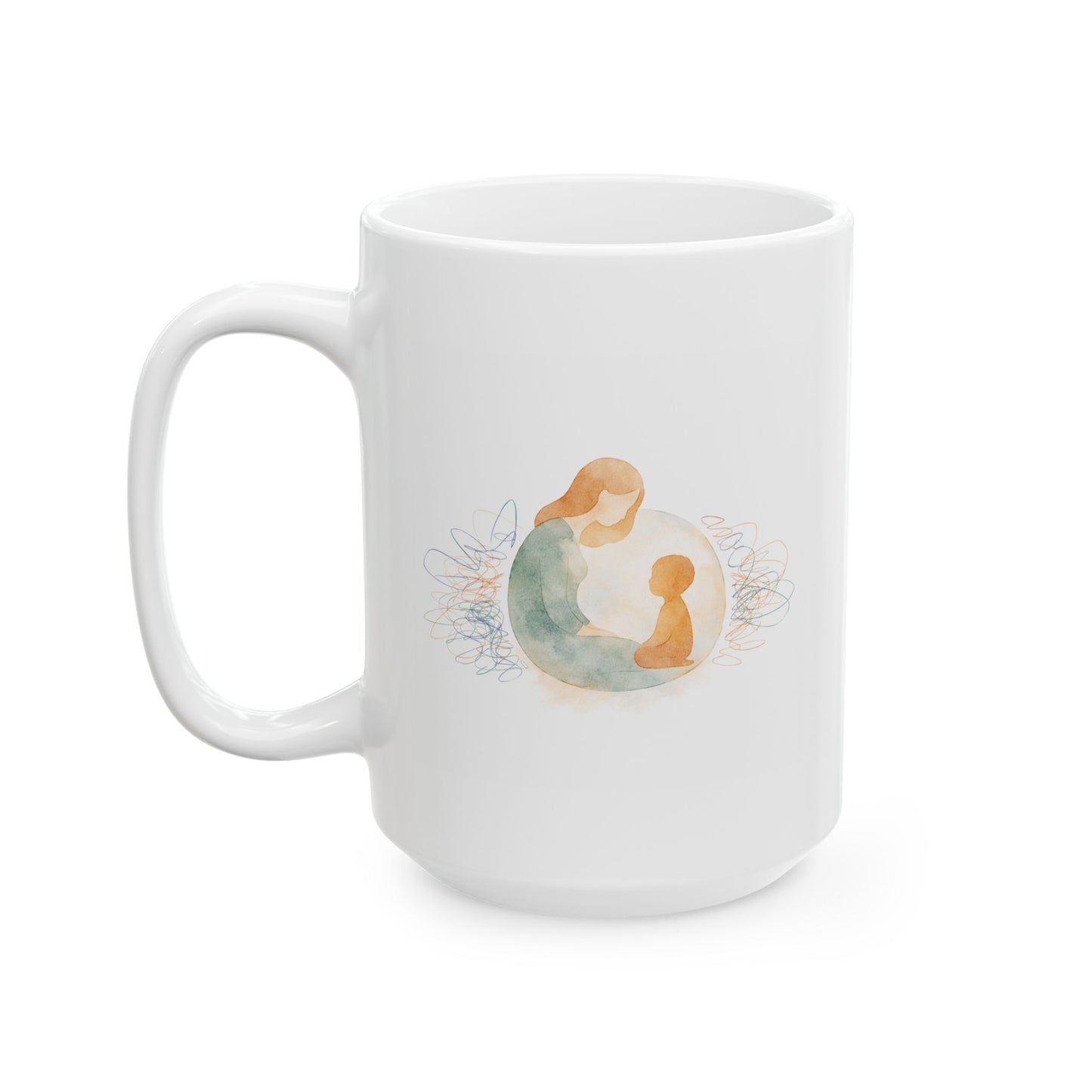 Autism Mom Mug, Neurodiversity Art Cup, Mother Child Love Gift, Sensory Support Coffee Mug