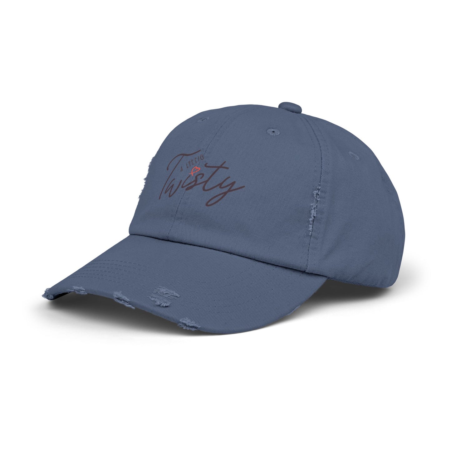“A Little Twisty” Distressed Hat | Vintage-Style Cotton Twill Cap | Adjustable Baseball Hat | Casual Unstructured 6-Panel Cap