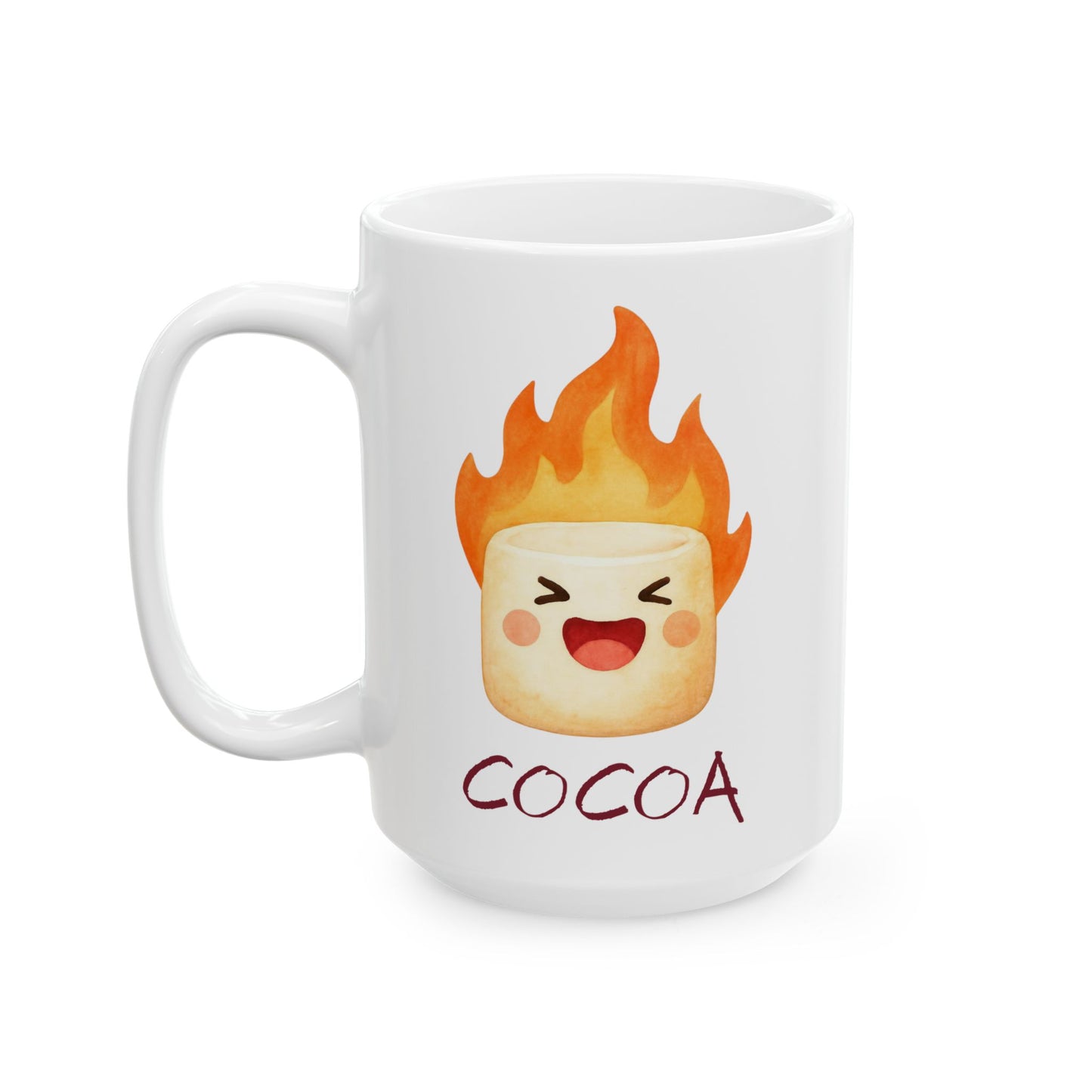 Burning Marshmallow Cocoa Mug – Cute Funny Hot Chocolate Cup