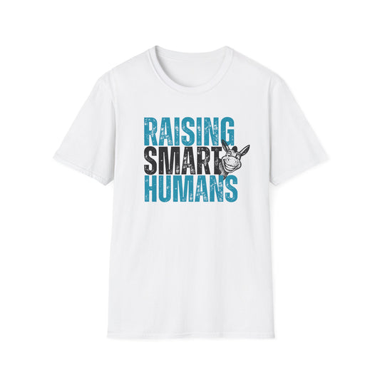 Funny Parenting Shirt | Raising Smart Humans Tee | Smart Ass Humor Parent T-Shirt | Mom Dad Teacher Gift | Trendy Graphic Tee for Parents