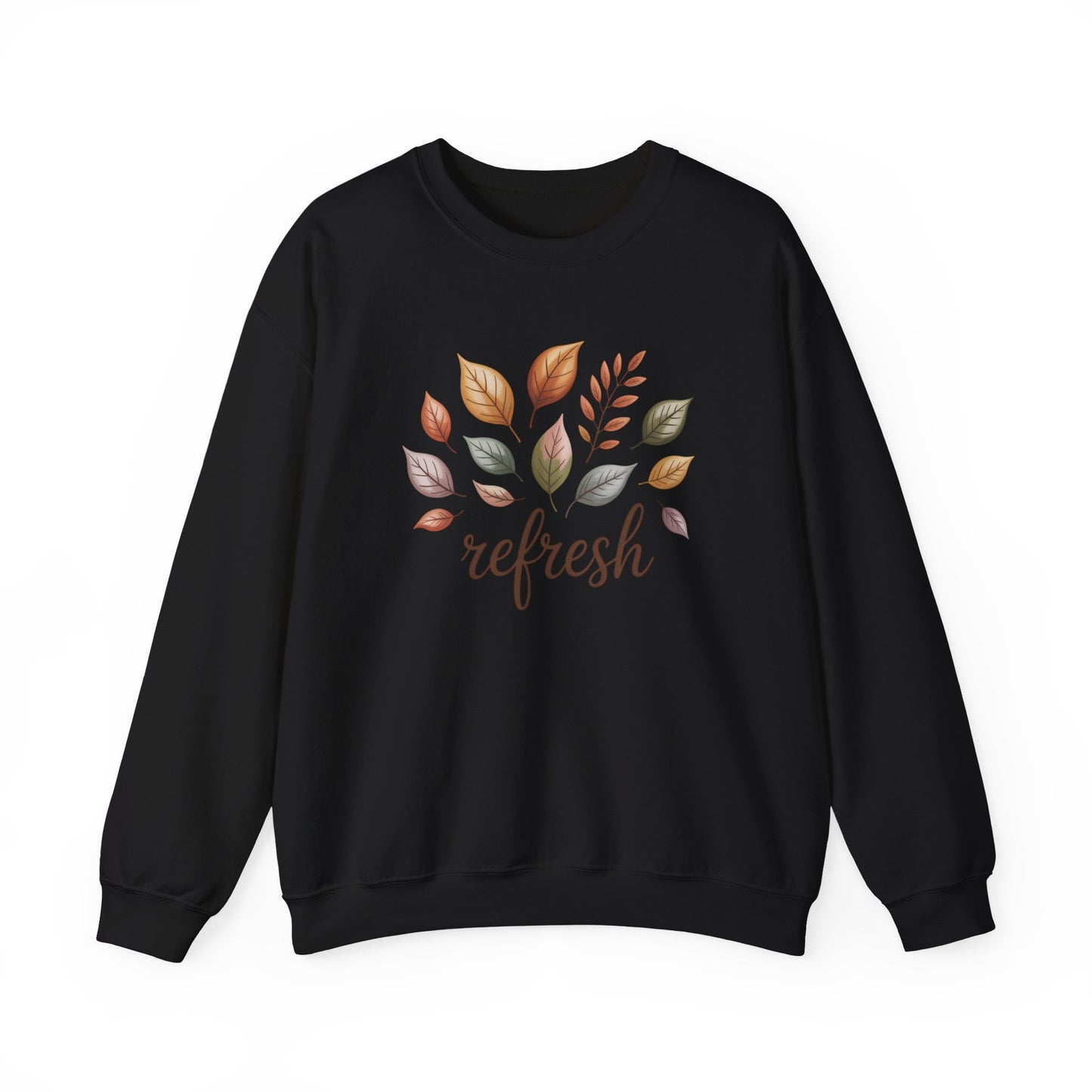 Fall Refresh Crewneck Sweatshirt | Autumn Leaves Pullover | Cozy Sand Sweatshirt | Fall Aesthetic Sweater | Thanksgiving Outfit
