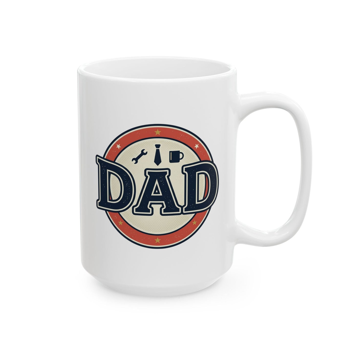 Vintage Dad Mug, Father’s Day Coffee Cup, Retro Americana Mug, Dad Office Mug