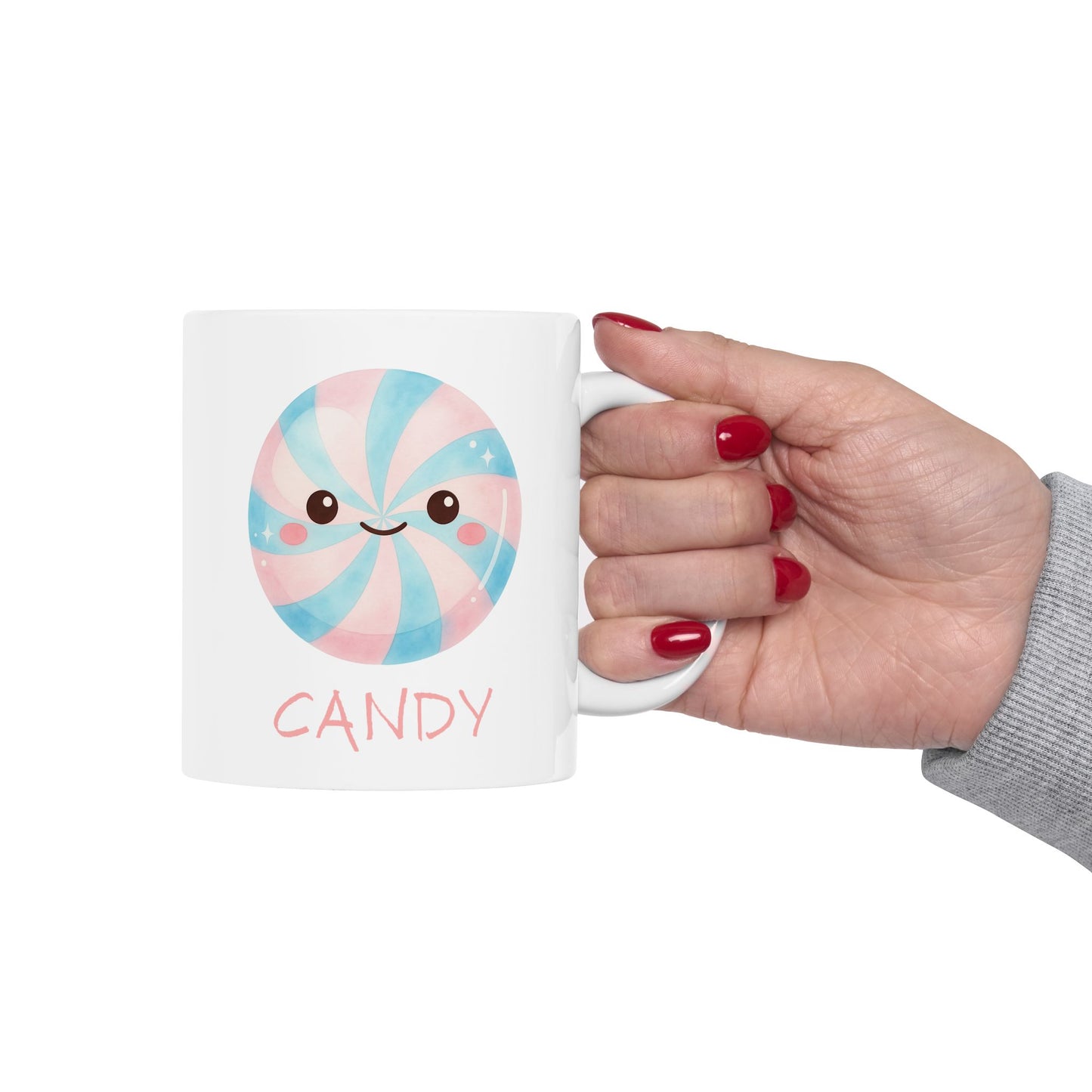 Cute Candy Mug – Kawaii Sweet Treat Coffee Cup, Pastel Candy Lover Gift