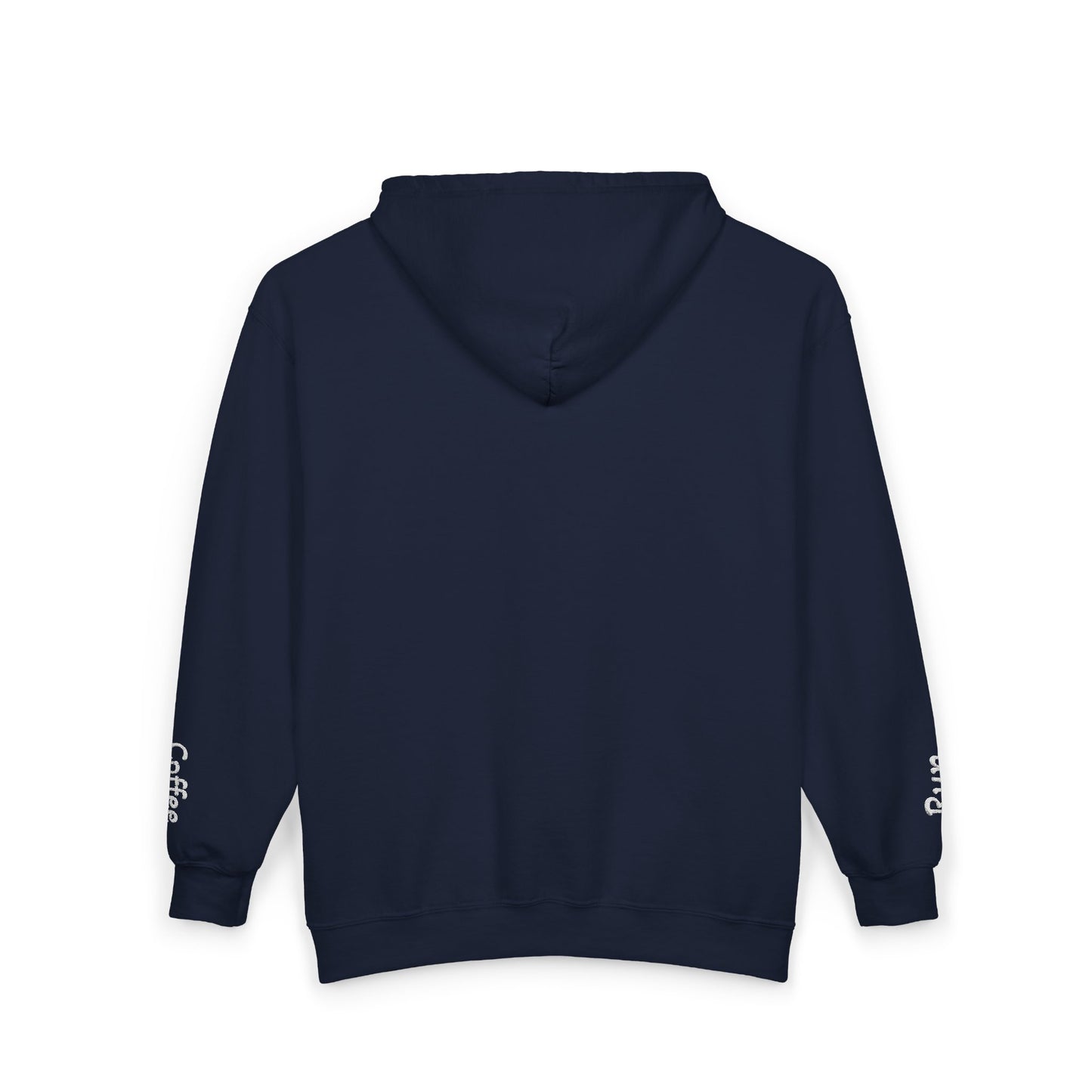Running Coffee Cup Hoodie – “Coffee Run” Zip Up Sweatshirt, Funny Barista Gift, Cozy Coffee Lover Hoodie, Embroidered Mug Zip Hoodie, Unisex Fit