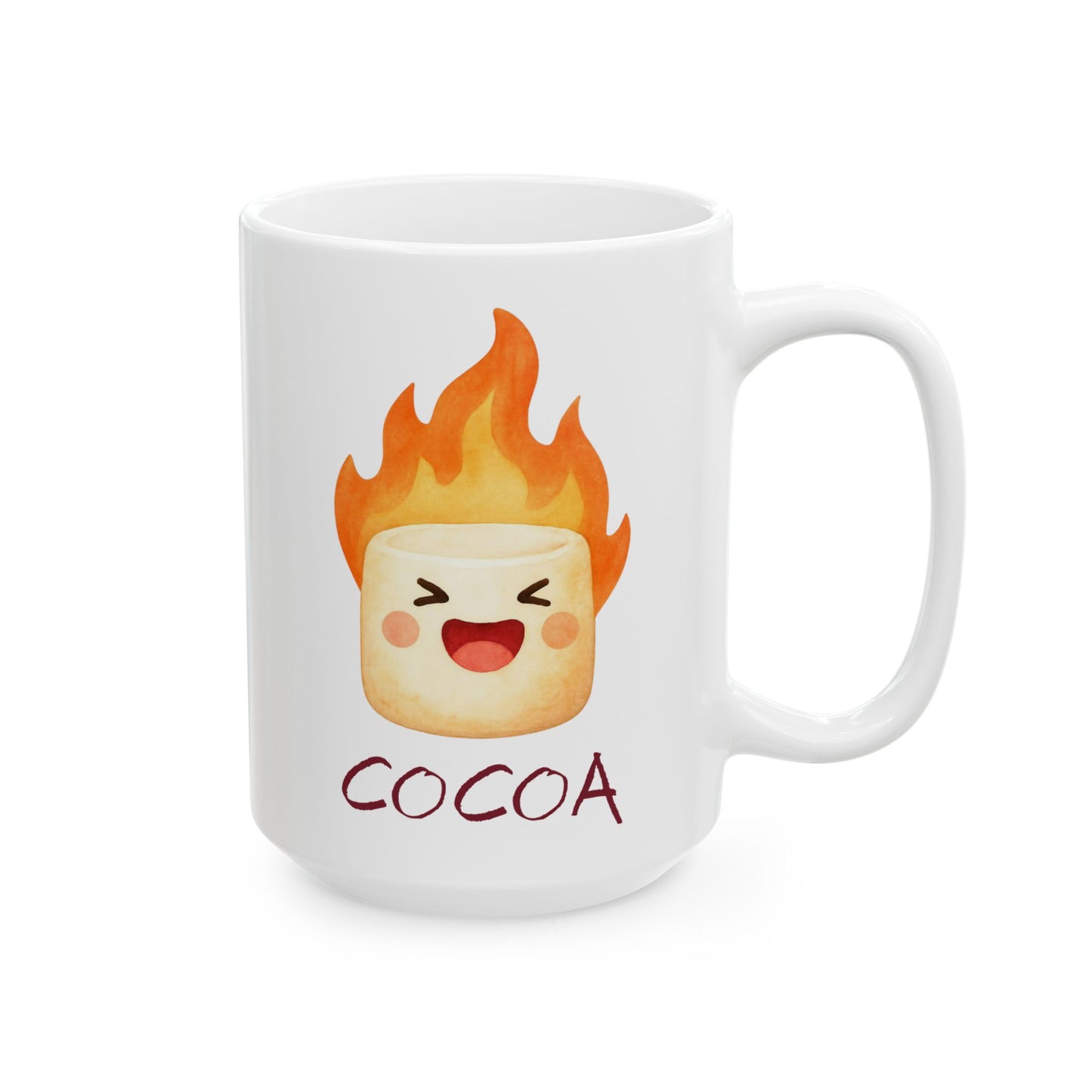 Burning Marshmallow Cocoa Mug – Cute Funny Hot Chocolate Cup