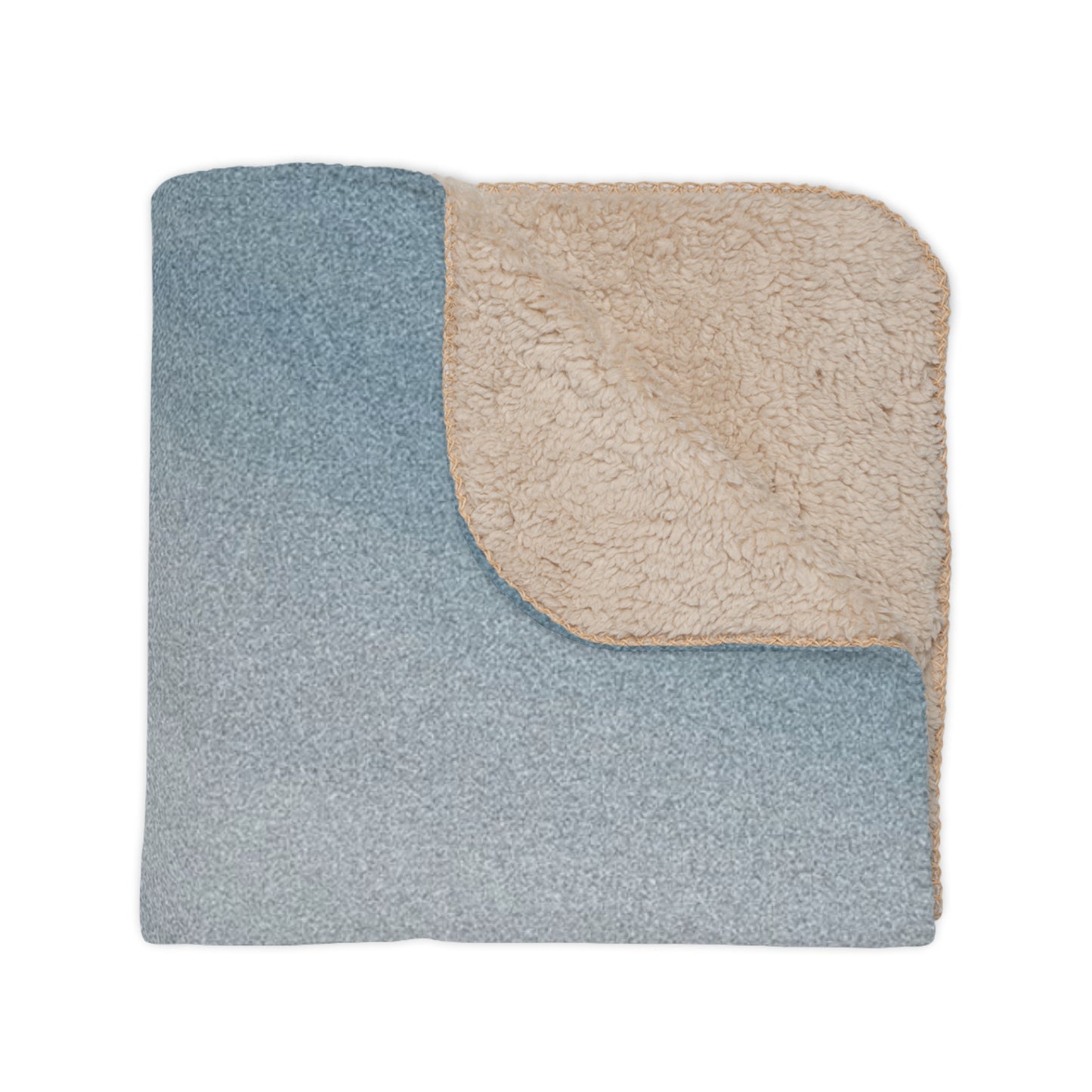 Cozy Blue & Grey Sherpa Throw Blanket – Soft Reversible Plush Fleece, Abstract Ocean Wave Decor, Warm Sofa & Bed Blanket, Modern Minimalist Home Gift