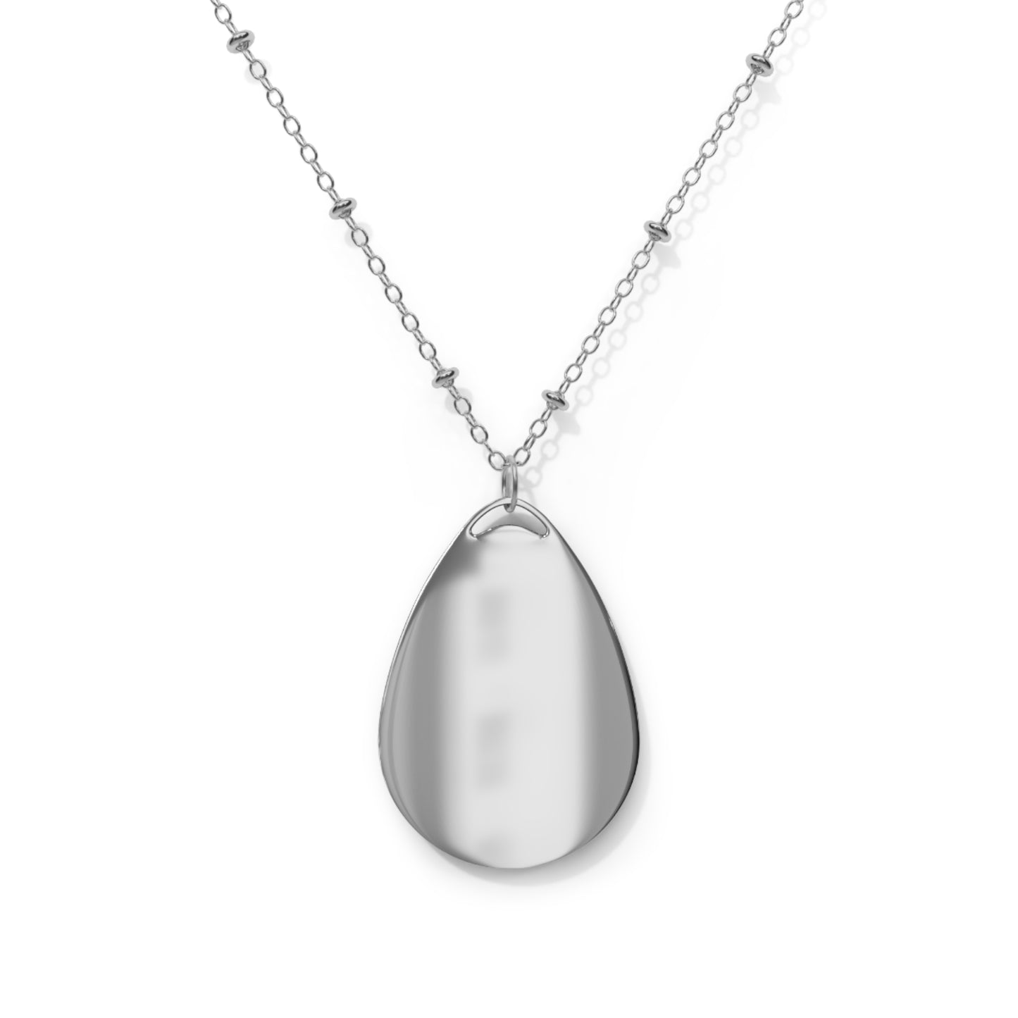 Winter Snow Scene Necklace – Teardrop Pendant with Forest Design, Silver Chain Jewelry, Holiday Gift for Her, Minimalist Winter Necklace