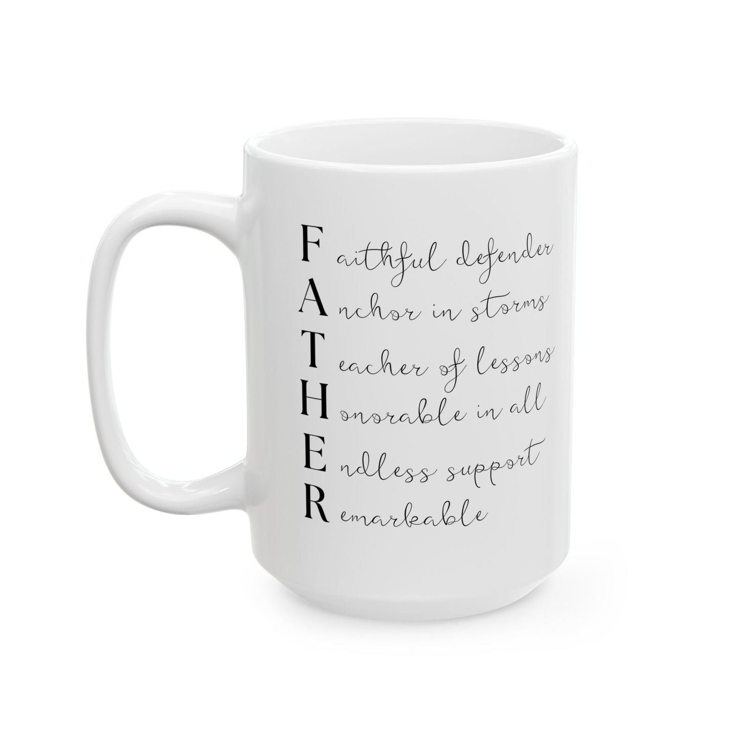 Acrostic Father Mug, Meaningful Dad Gift, Father's Day Coffee Mug