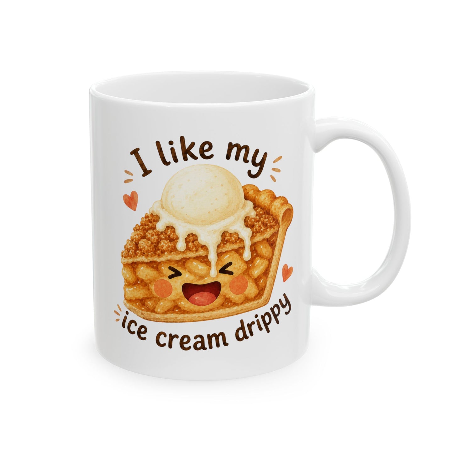 Apple Pie Mug, Pie Lover Gift, Cute Dessert Coffee Mug, Gift for Baker, Kawaii Foodie Mug