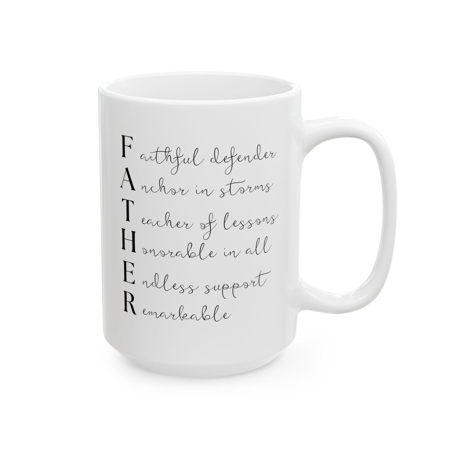 Acrostic Father Mug, Meaningful Dad Gift, Father's Day Coffee Mug