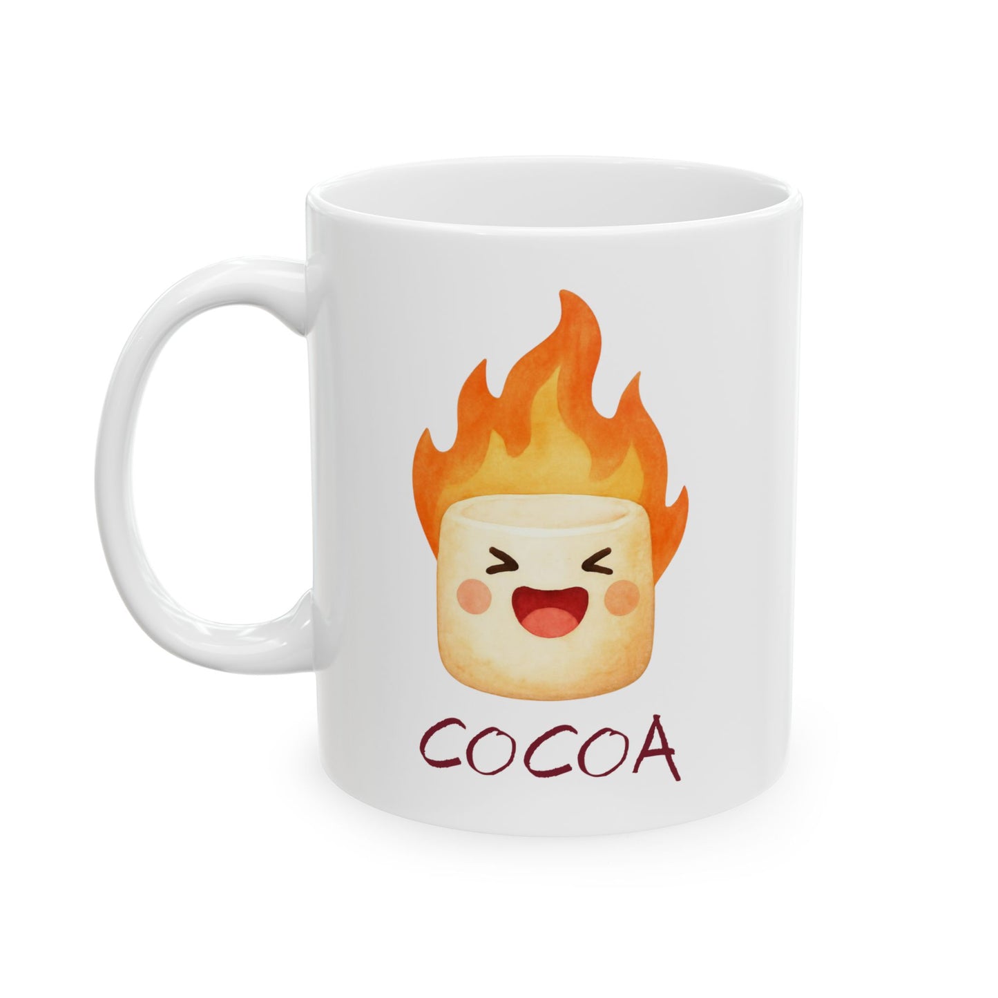 Burning Marshmallow Cocoa Mug – Cute Funny Hot Chocolate Cup