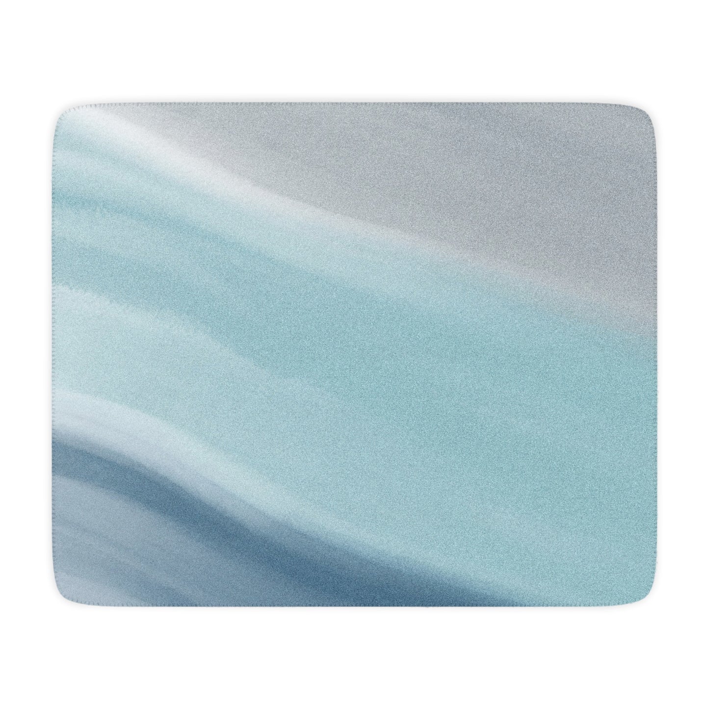 Cozy Blue & Grey Sherpa Throw Blanket – Soft Reversible Plush Fleece, Abstract Ocean Wave Decor, Warm Sofa & Bed Blanket, Modern Minimalist Home Gift