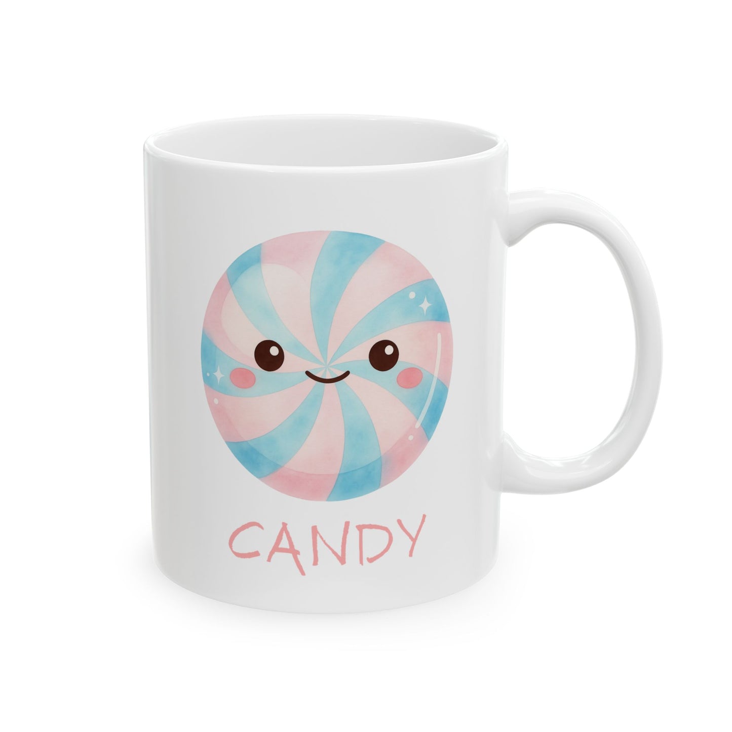 Cute Candy Mug – Kawaii Sweet Treat Coffee Cup, Pastel Candy Lover Gift