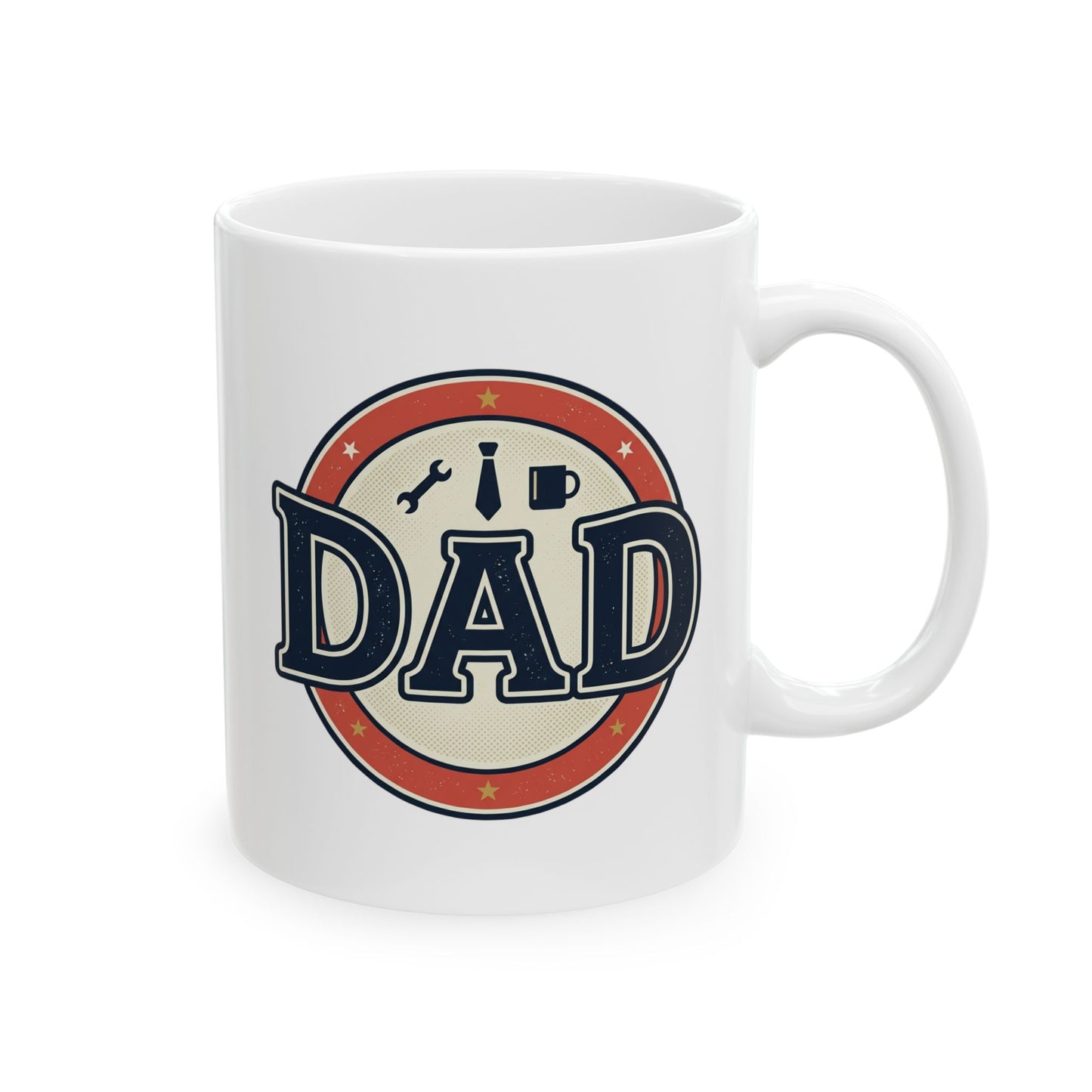 Vintage Dad Mug, Father’s Day Coffee Cup, Retro Americana Mug, Dad Office Mug