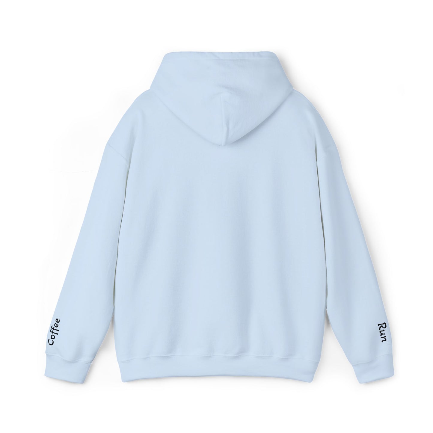 Embroidered Coffee Run Hoodie – Cozy Cotton Blend Sweatshirt, Minimalist Coffee Lover Gift, Running & Caffeine Sweatshirt, Unisex Pullover Hoodie
