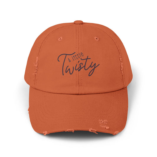 "A Little Twisty" Casual Distressed Cap