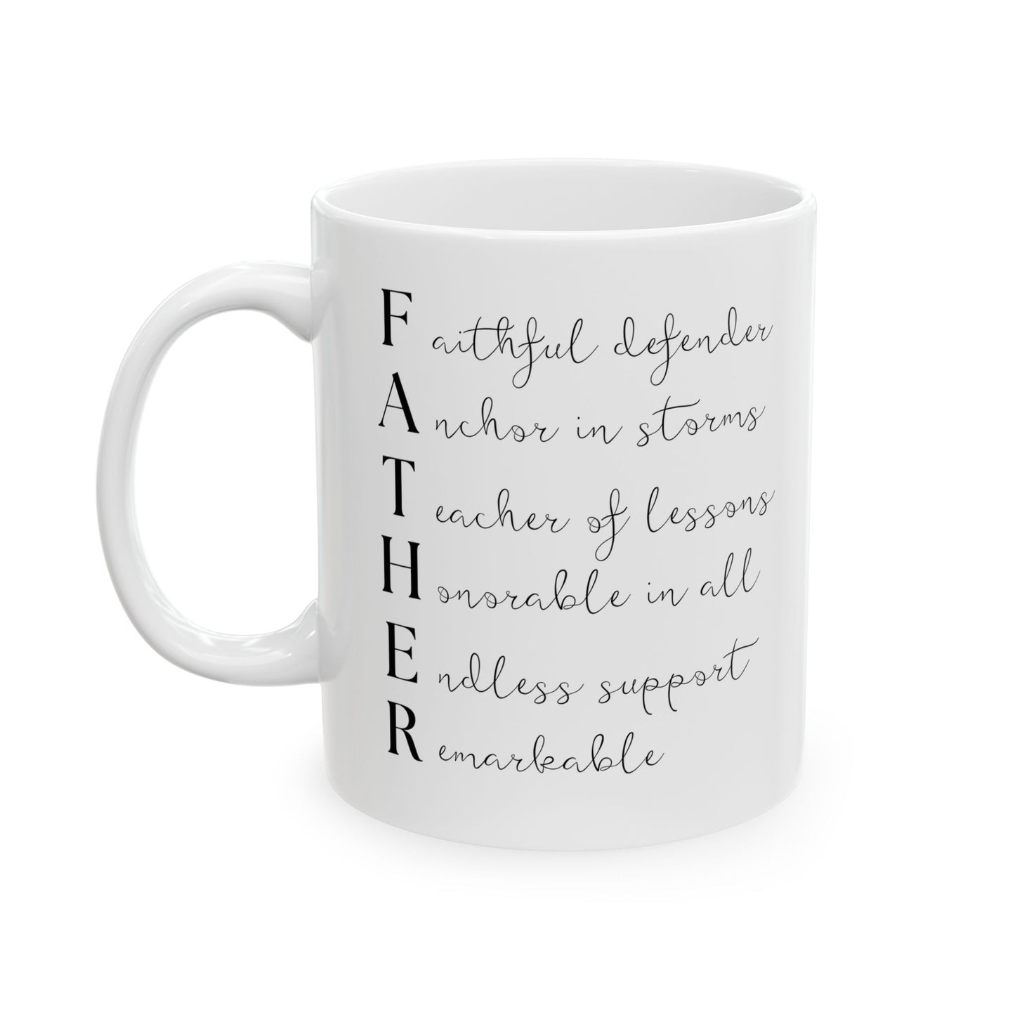 Acrostic Father Mug, Meaningful Dad Gift, Father's Day Coffee Mug