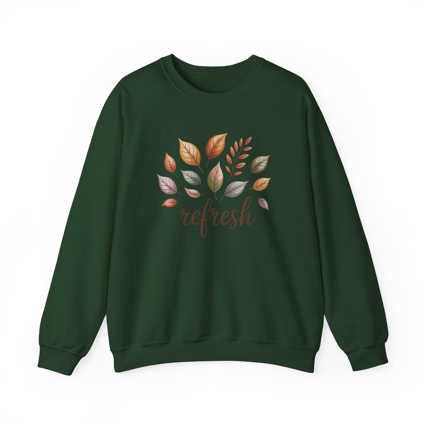 Fall Refresh Crewneck Sweatshirt | Autumn Leaves Pullover | Cozy Sand Sweatshirt | Fall Aesthetic Sweater | Thanksgiving Outfit