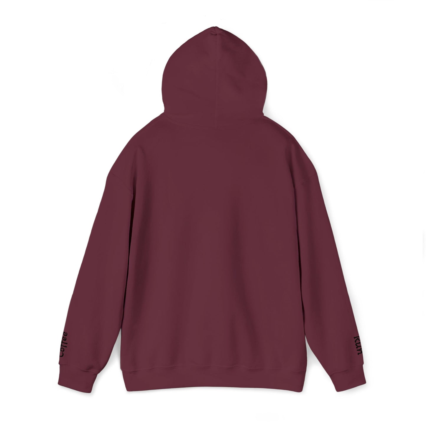 Embroidered Coffee Run Hoodie – Cozy Cotton Blend Sweatshirt, Minimalist Coffee Lover Gift, Running & Caffeine Sweatshirt, Unisex Pullover Hoodie