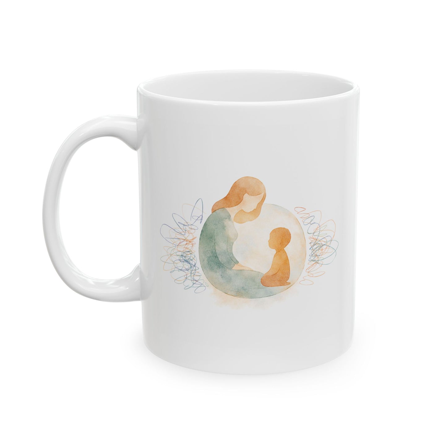 Autism Mom Mug, Neurodiversity Art Cup, Mother Child Love Gift, Sensory Support Coffee Mug