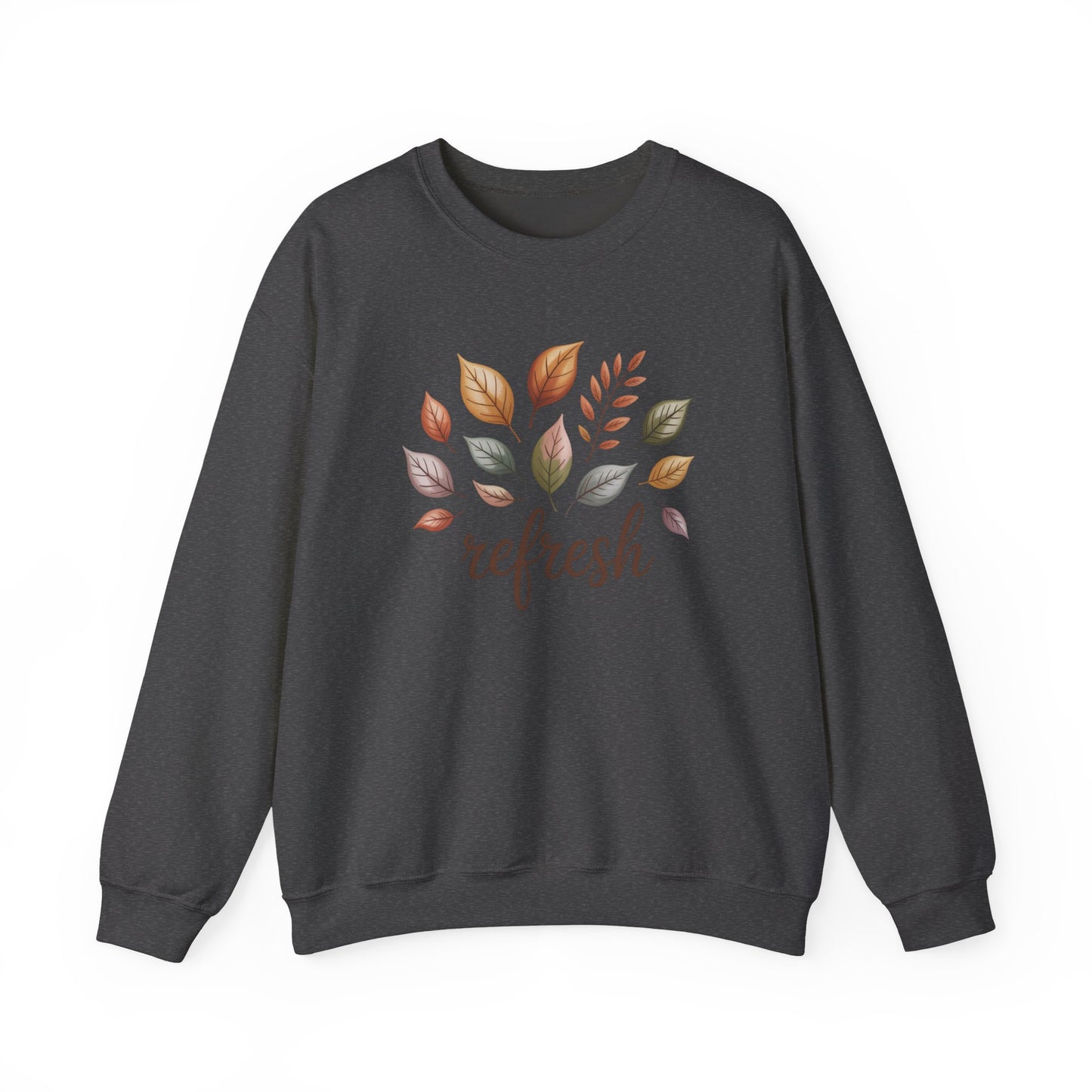 Fall Refresh Crewneck Sweatshirt | Autumn Leaves Pullover | Cozy Sand Sweatshirt | Fall Aesthetic Sweater | Thanksgiving Outfit