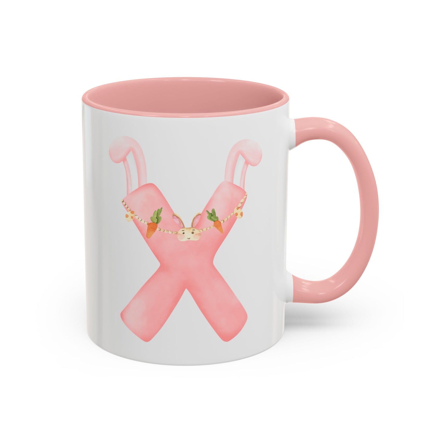 Personalized Easter Initial Mug – Bunny Letter Coffee Cup – Custom Spring Monogram Mug – Easter Gift for Kids, Girls, Mom – 11oz 15oz Ceramic