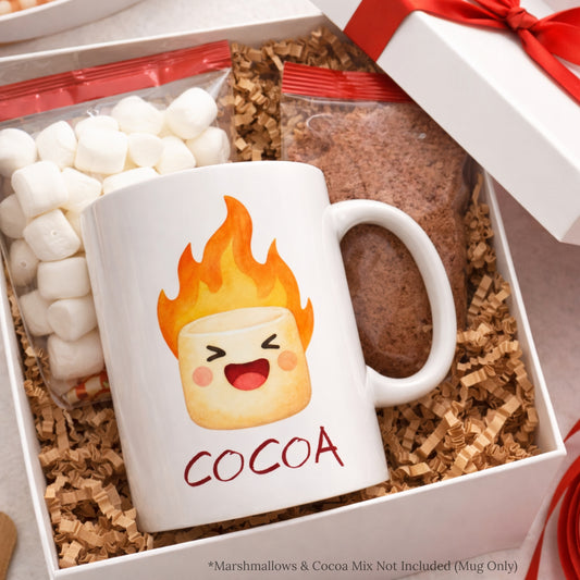 Burning Marshmallow Cocoa Mug – Cute Funny Hot Chocolate Cup