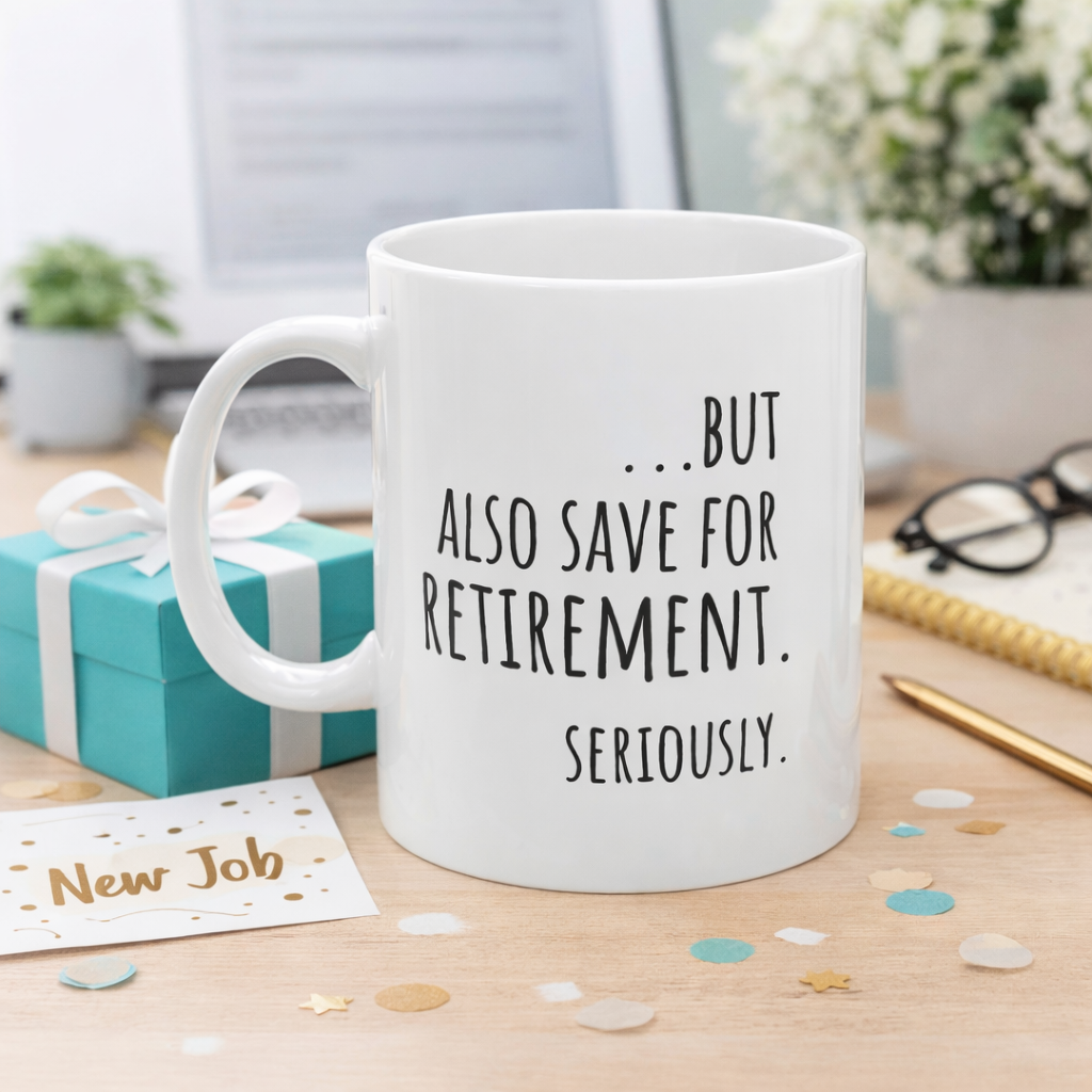 First Job Gift Mug, Funny Adulting Mug, Dream Big Quote, Minimalist Office Coffee Cup