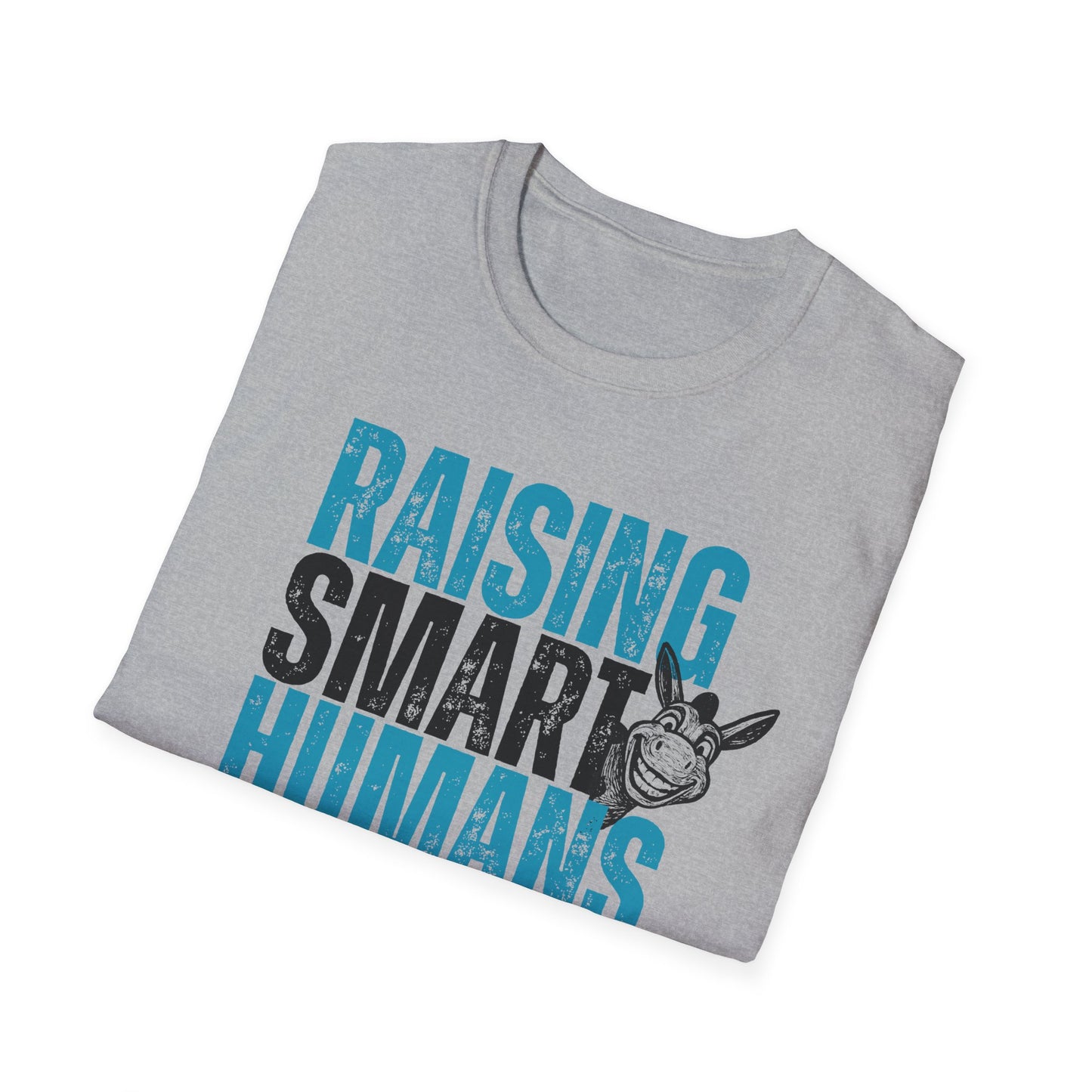 Funny Parenting Shirt | Raising Smart Humans Tee | Smart Ass Humor Parent T-Shirt | Mom Dad Teacher Gift | Trendy Graphic Tee for Parents
