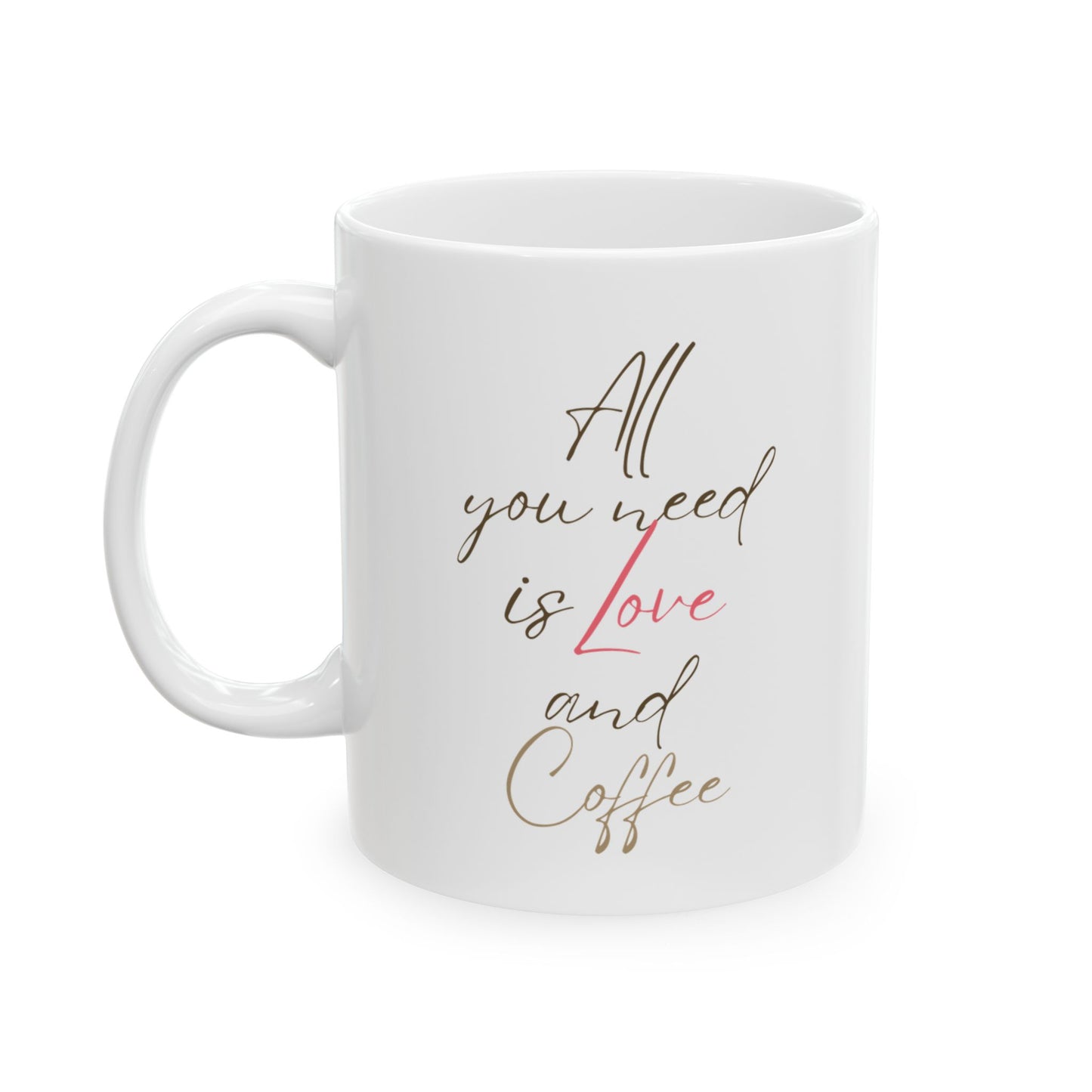 All You Need Is Love and Coffee – Personalized Couple Mug with Names