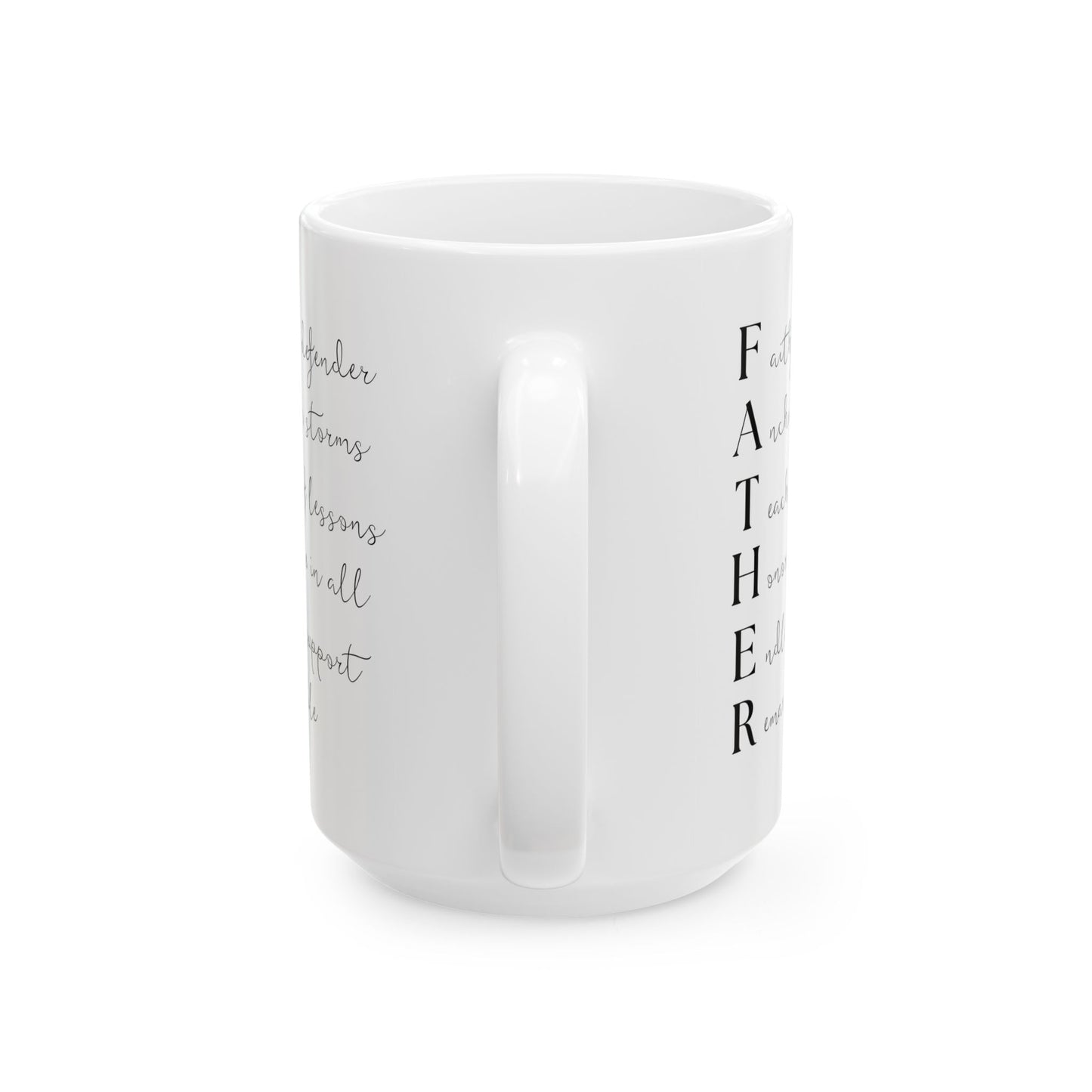 Acrostic Father Mug, Meaningful Dad Gift, Father's Day Coffee Mug