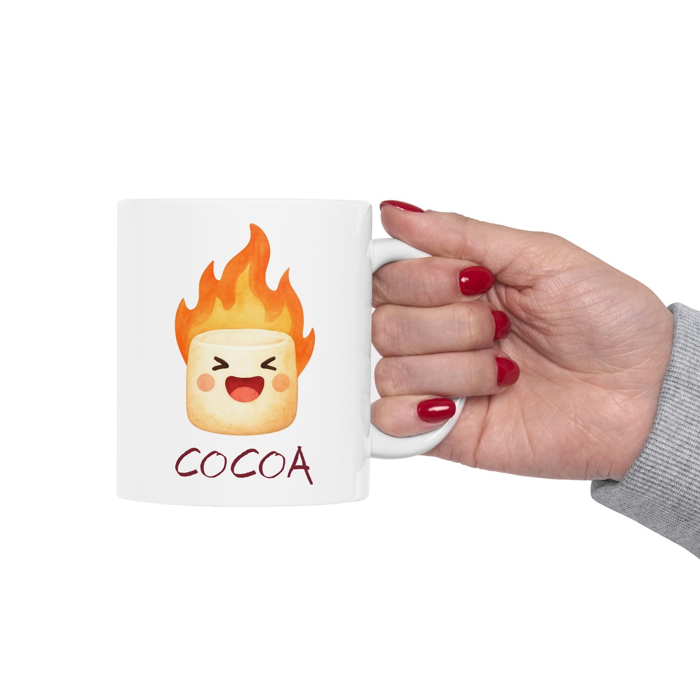 Burning Marshmallow Cocoa Mug – Cute Funny Hot Chocolate Cup