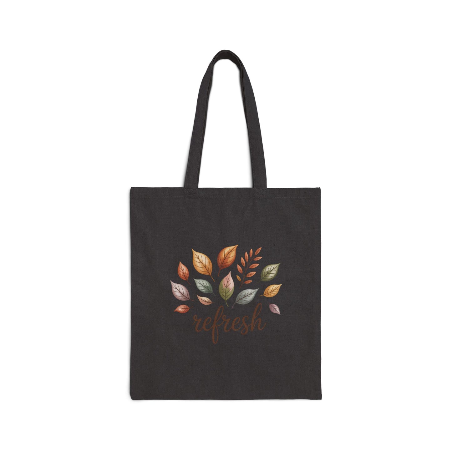 Fall Refresh Canvas Tote Bag | Eco-Friendly Reusable Cotton Shopper | Autumn Leaf Print Tote | Sustainable Gift for Her