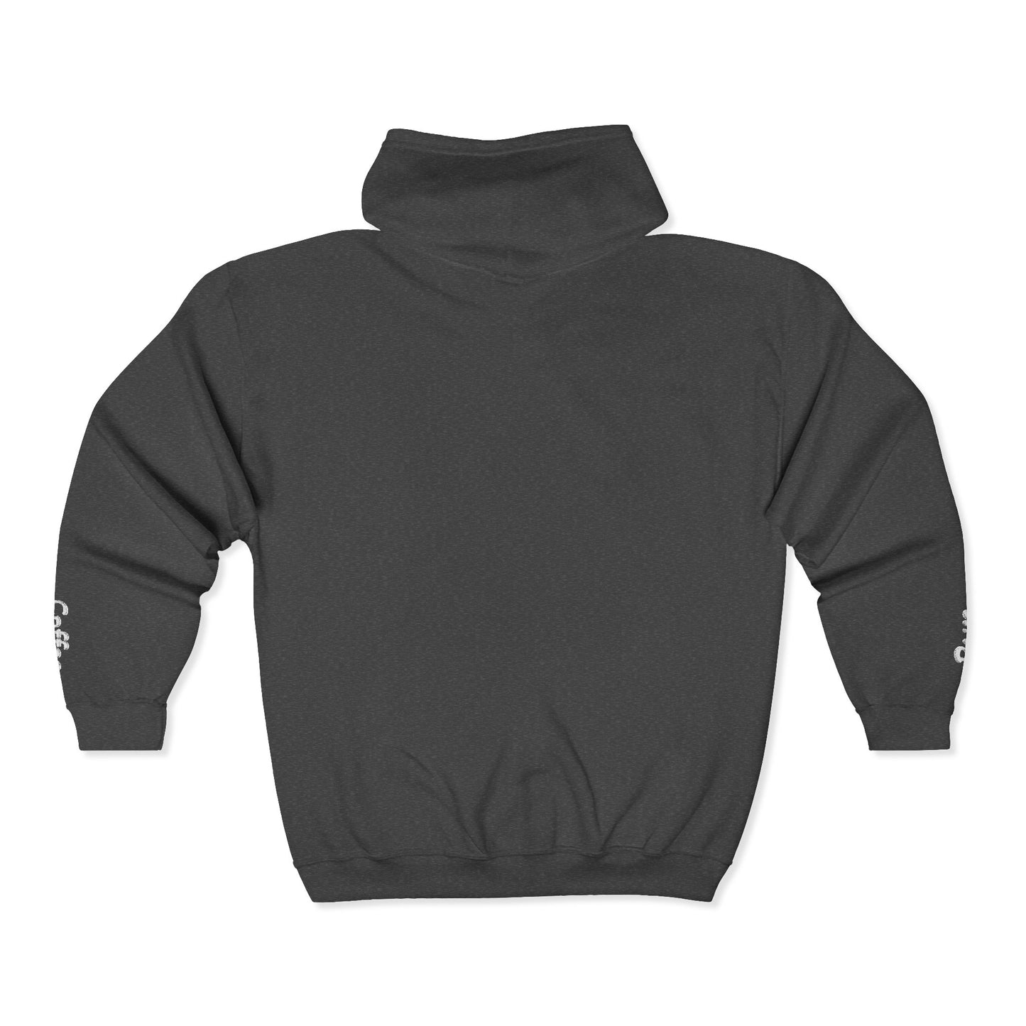 Running Coffee Cup Hoodie – “Coffee Run” Zip Up Sweatshirt, Funny Barista Gift, Cozy Coffee Lover Hoodie, Embroidered Mug Zip Hoodie, Unisex Fit